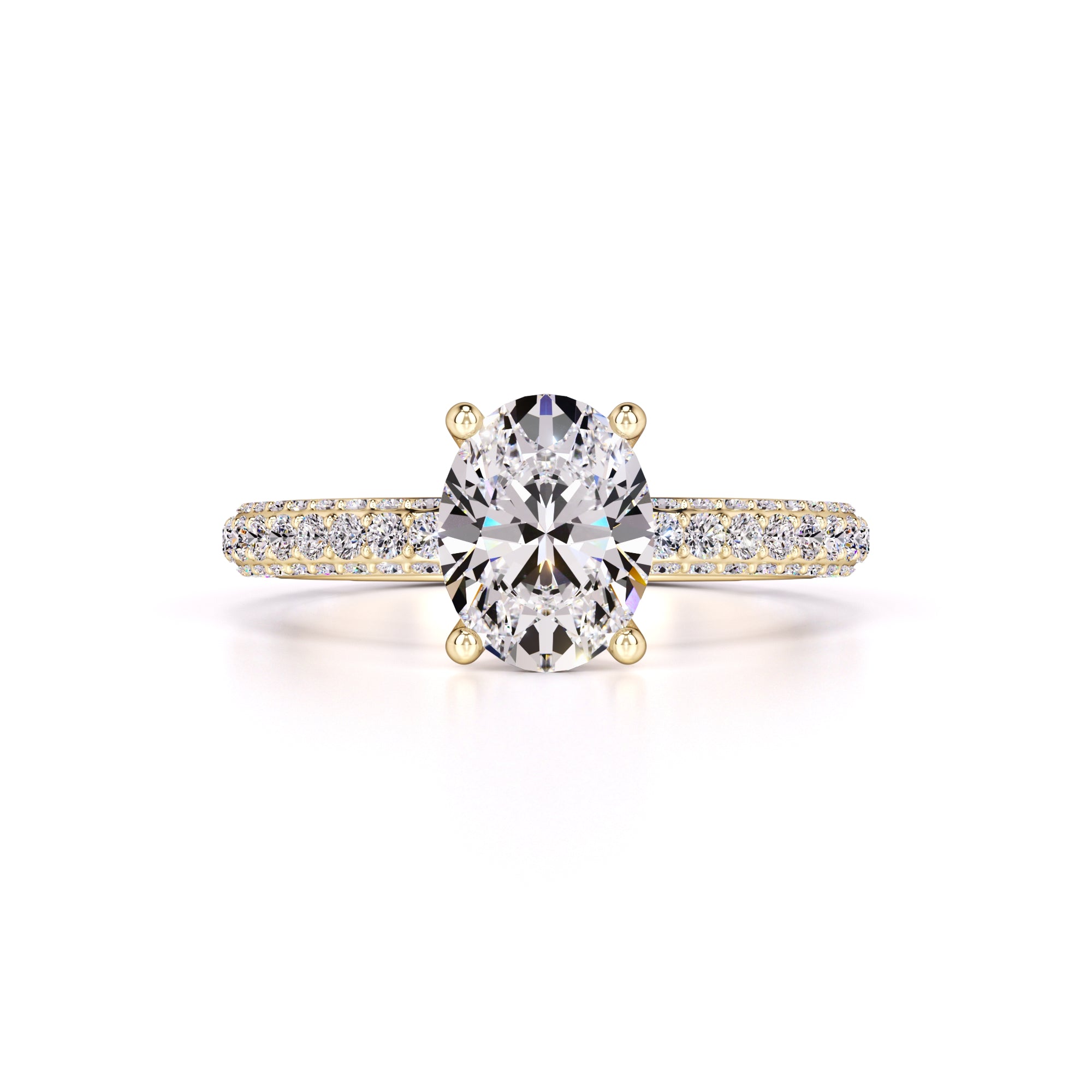 Fiona Moissanite & Lab Grown Diamond Ring | Yellow Gold | 1