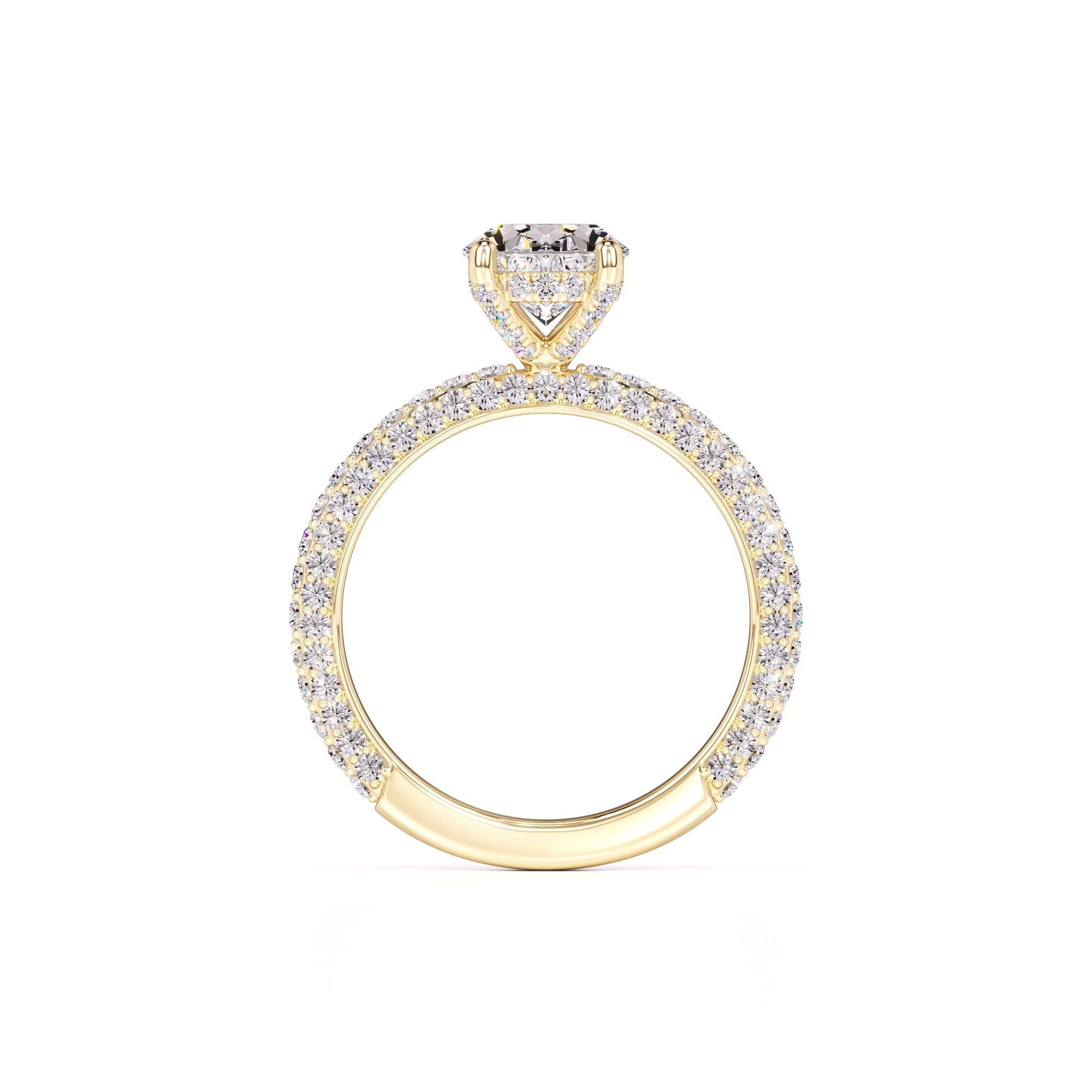 Fiona Moissanite & Lab Grown Diamond Ring | Yellow Gold | 4