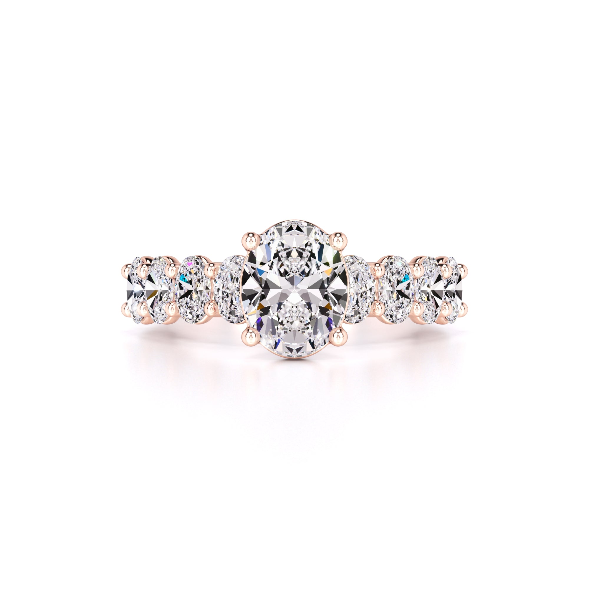 Sophie Moissanite & Lab Grown Diamond Ring | Rose Gold | 1