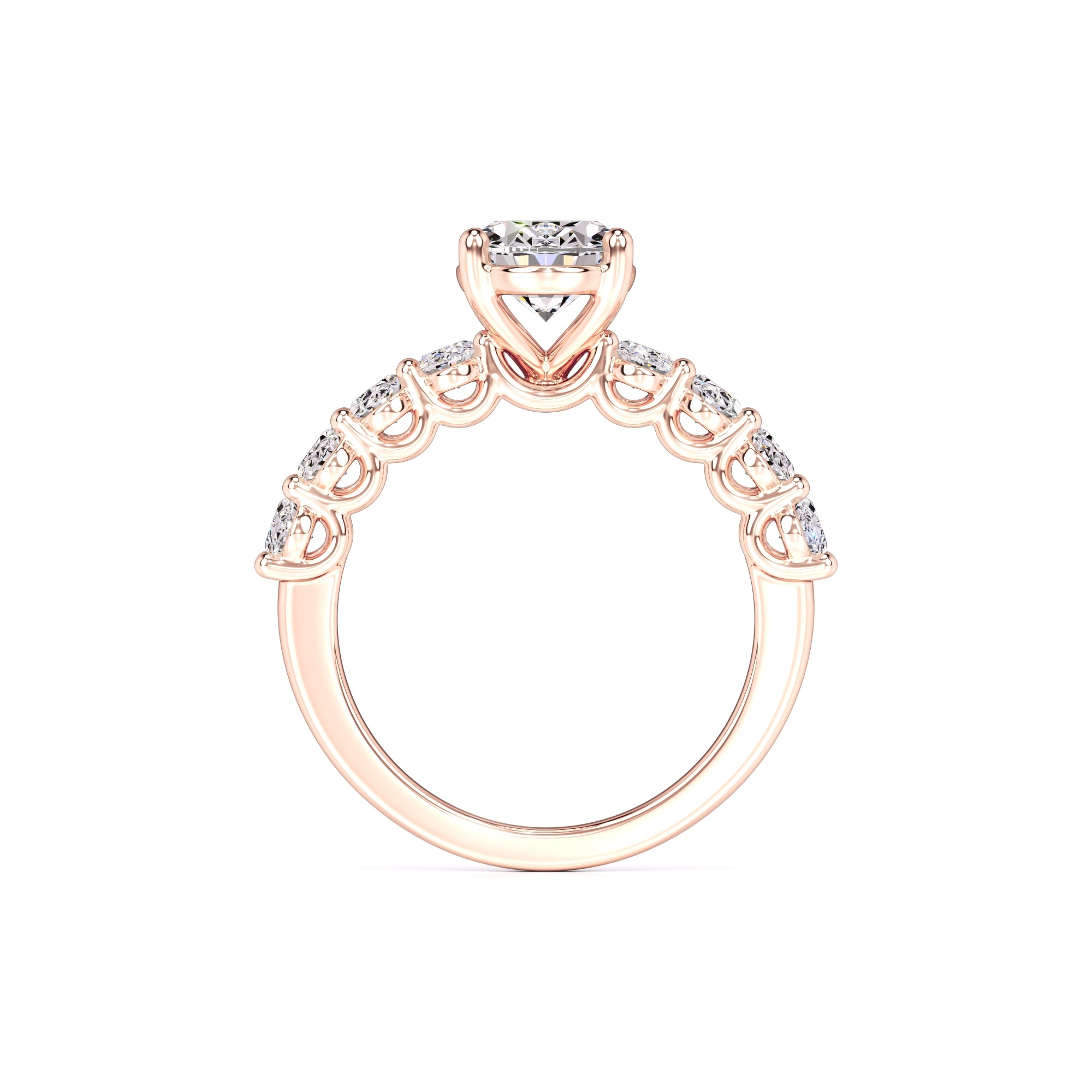 Sophie Moissanite & Lab Grown Diamond Ring | Rose Gold | 4