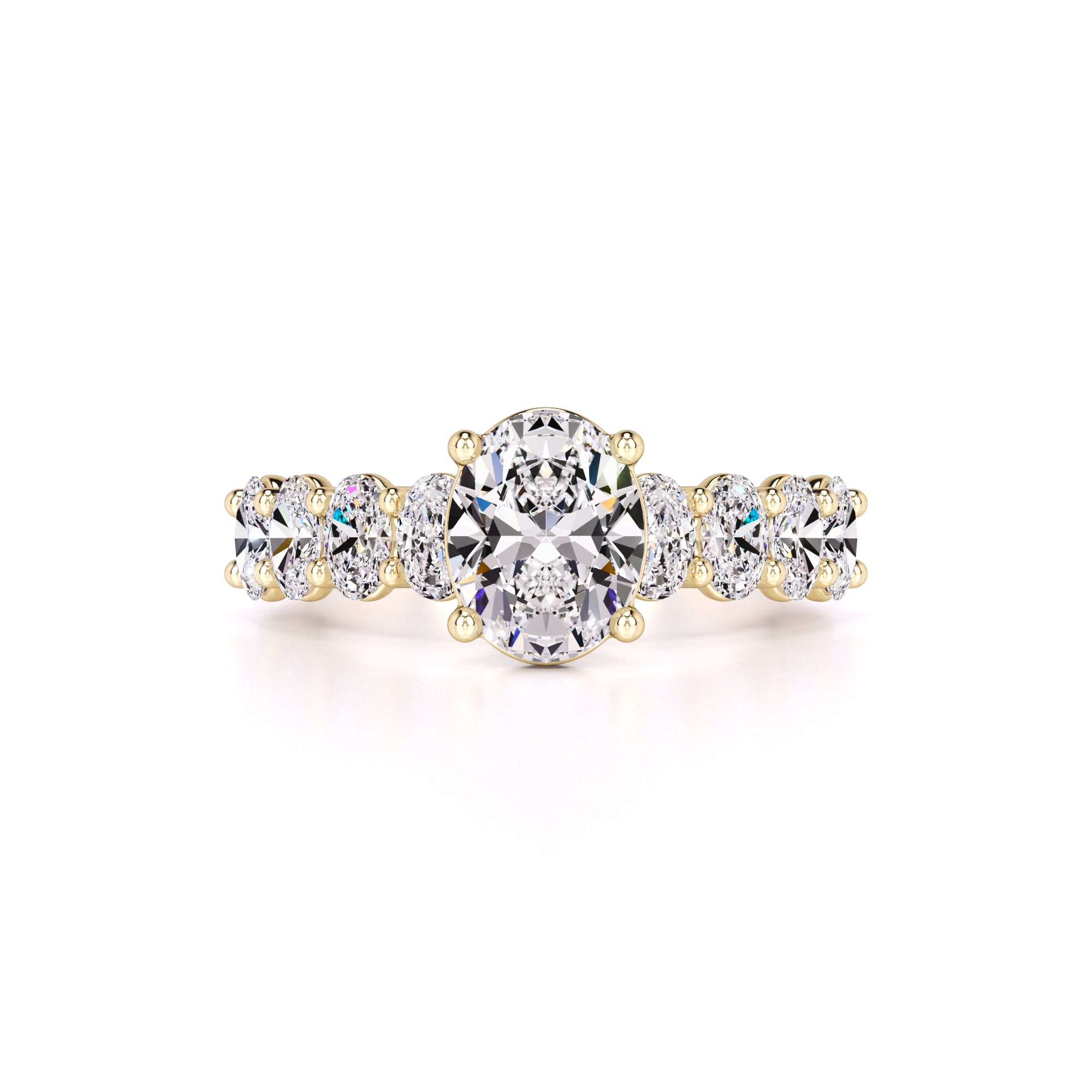 Sophie Moissanite & Lab Grown Diamond Ring | Yellow Gold | 1