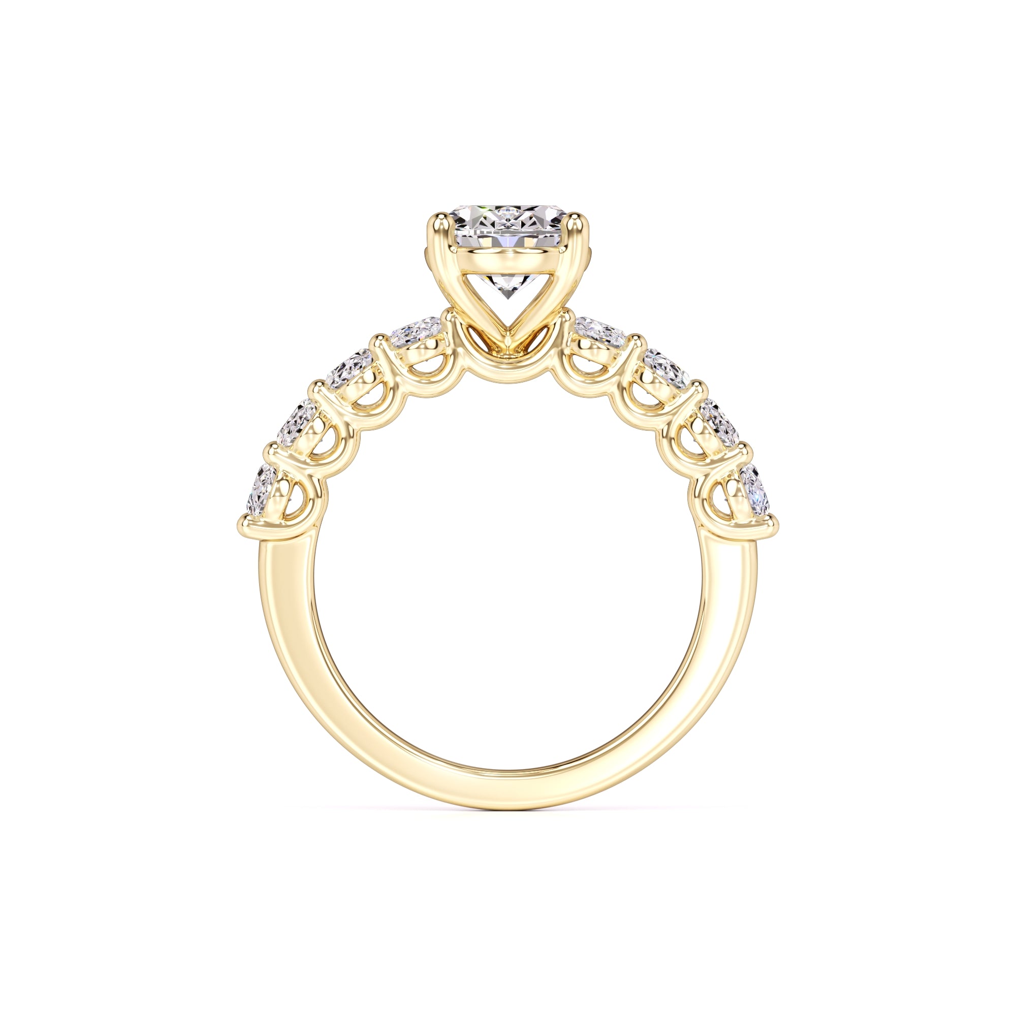 Sophie Moissanite & Lab Grown Diamond Ring | Yellow Gold | 4