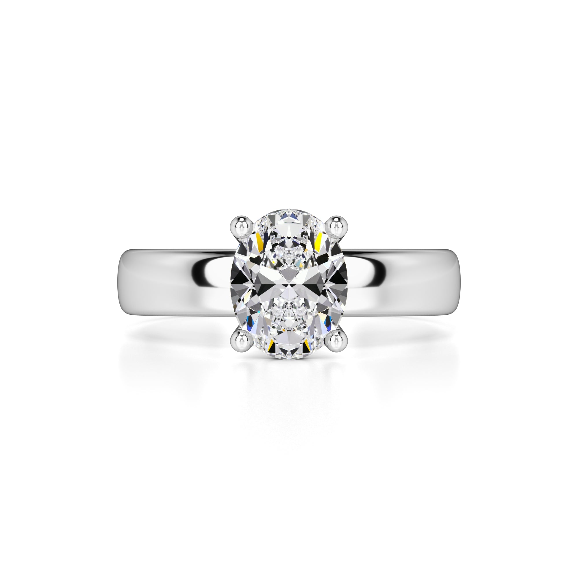 Stella Moissanite Ring | White Gold | 1