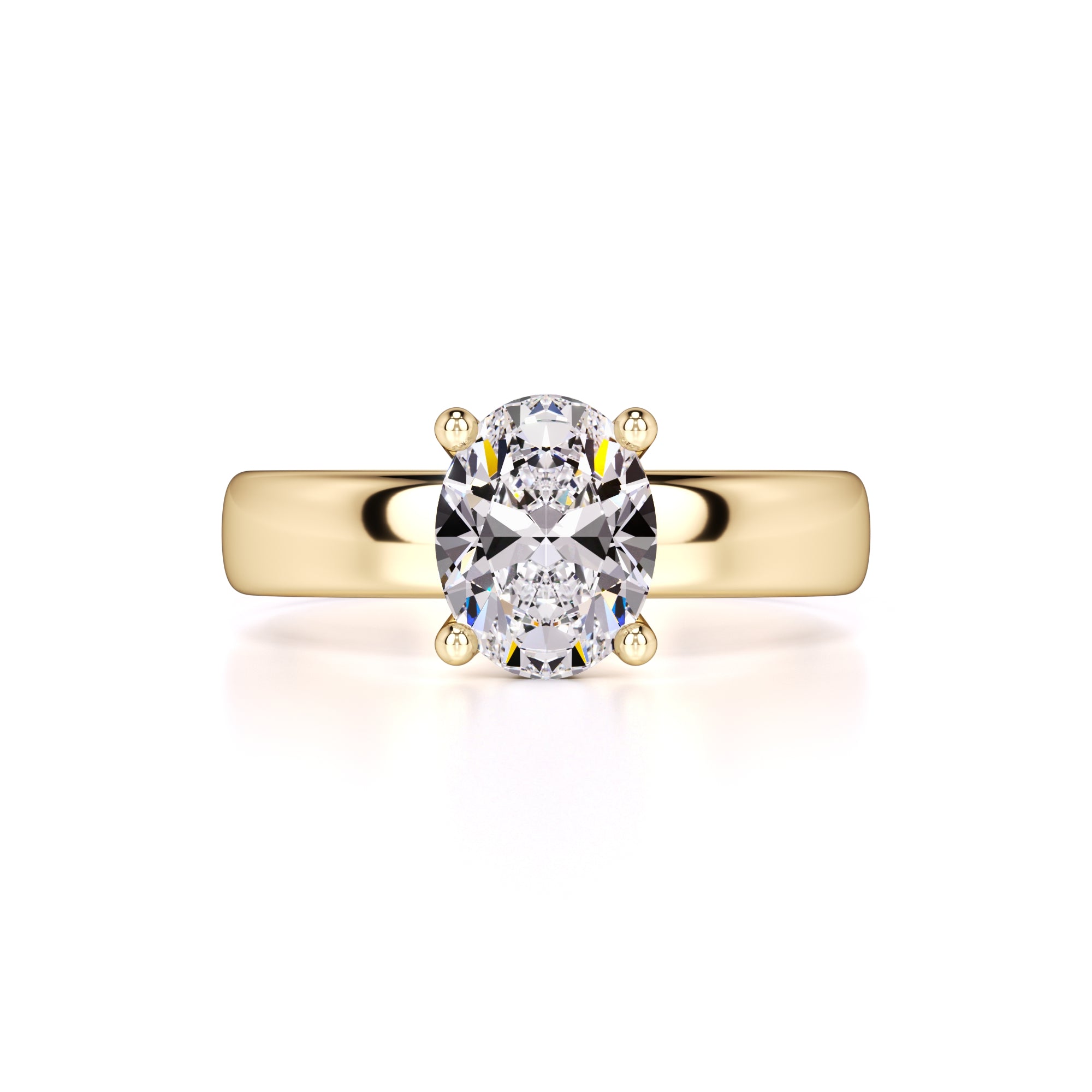 Stella Moissanite Ring | Yellow Gold | 1