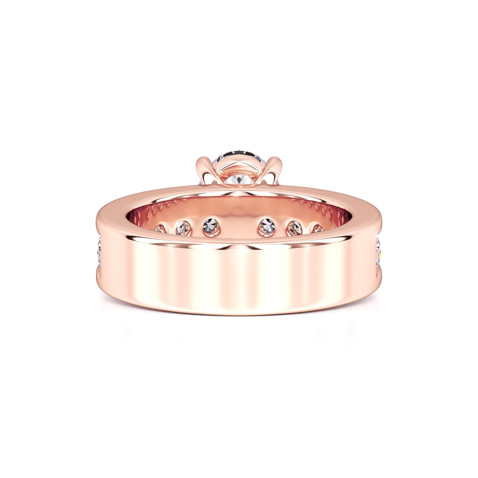 Aubrey Moissanite & Lab Grown Diamond Ring | Rose Gold | 3