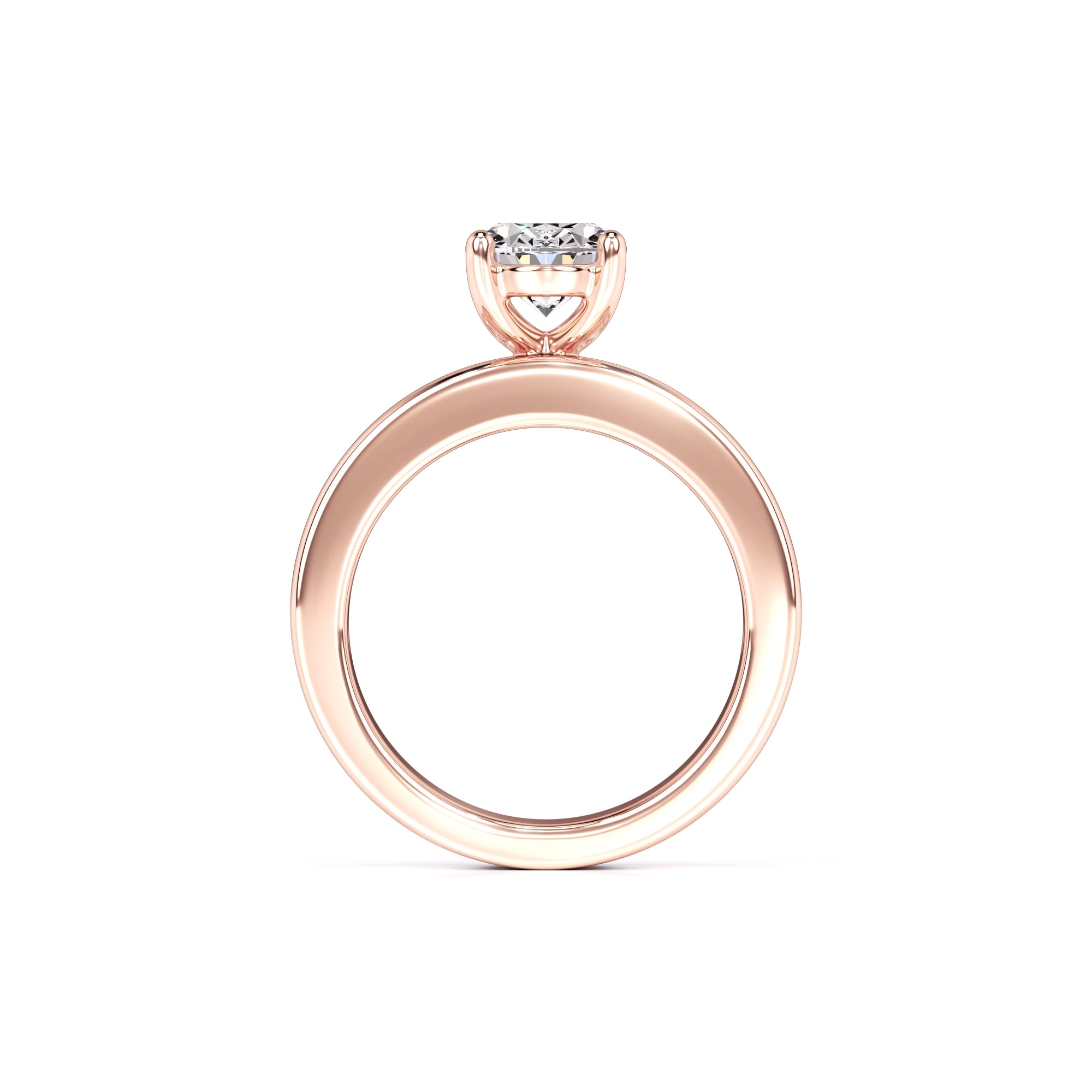 Aubrey Moissanite & Lab Grown Diamond Ring | Rose Gold | 4