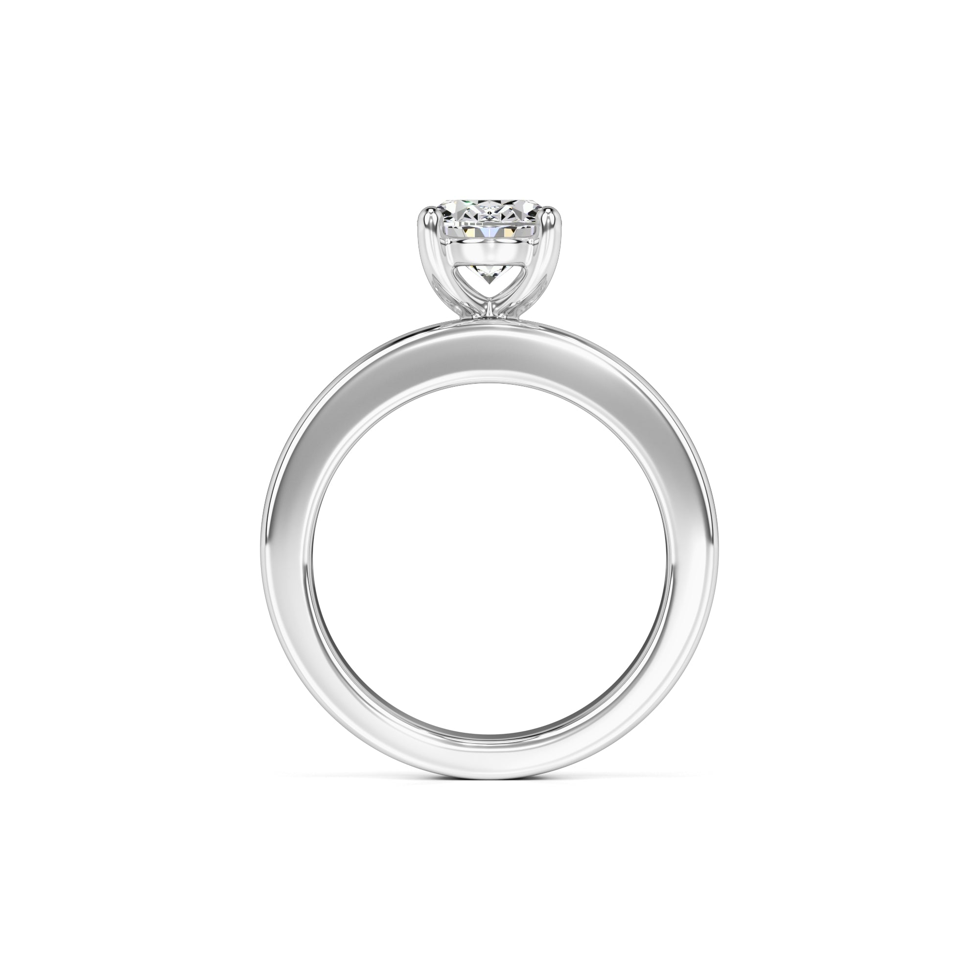 Aubrey Moissanite & Lab Grown Diamond Ring | White Gold | 4