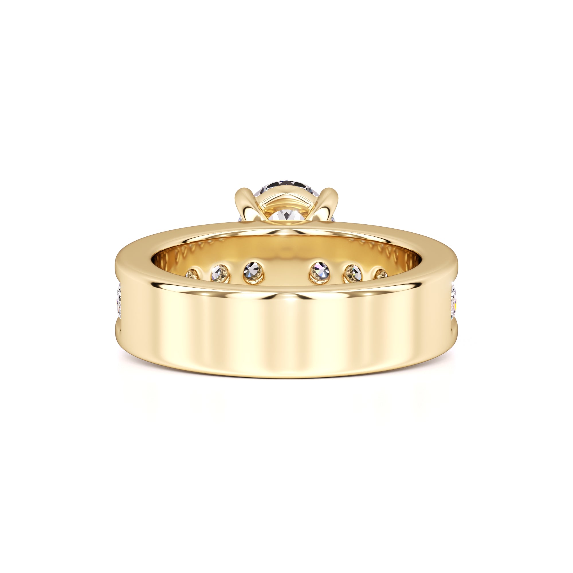 Aubrey Moissanite & Lab Grown Diamond Ring | Yellow Gold | 3