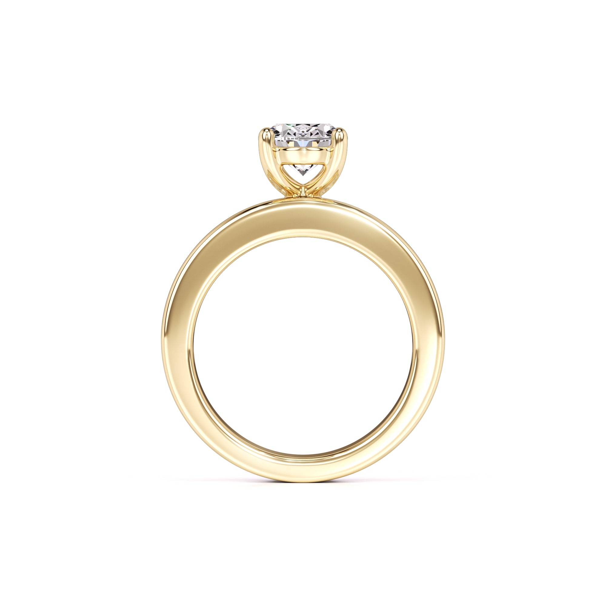 Aubrey Moissanite & Lab Grown Diamond Ring | Yellow Gold | 4