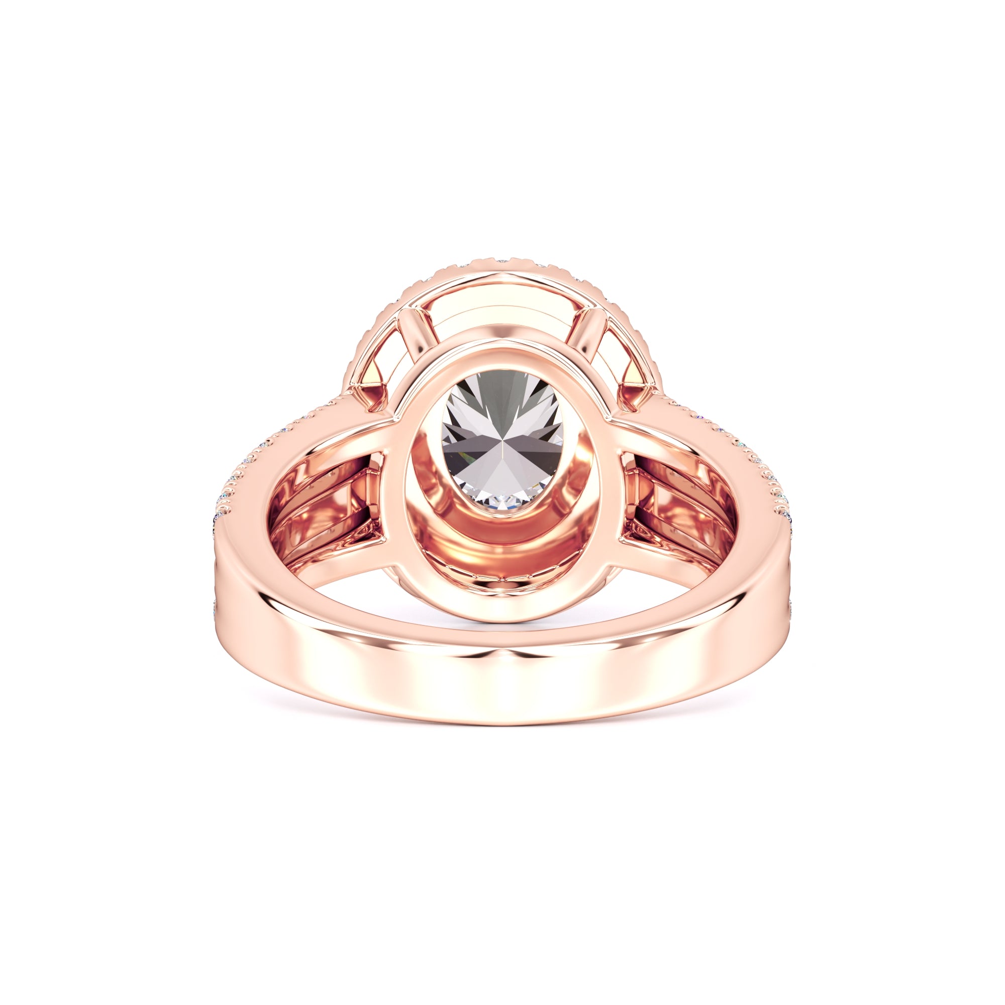 Delilah Moissanite & Lab Grown Diamond Ring | Rose Gold | 3