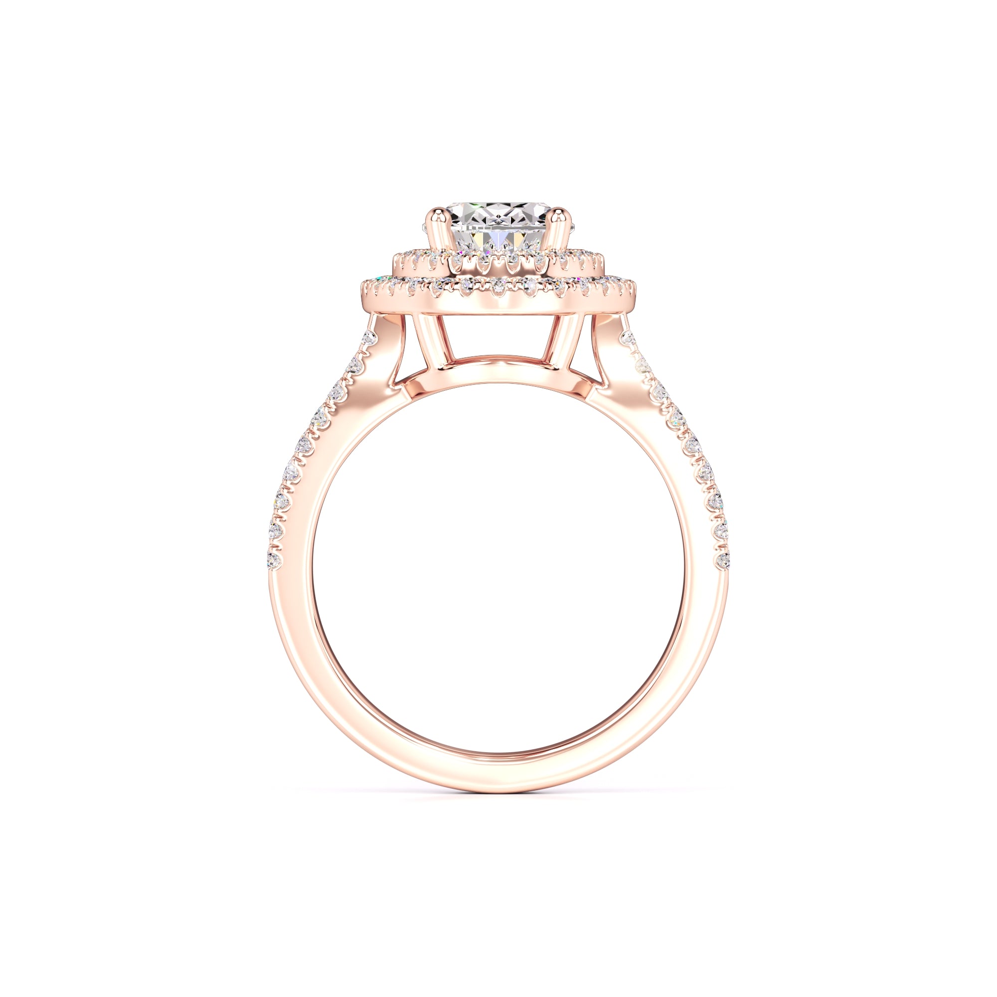 Delilah Moissanite & Lab Grown Diamond Ring | Rose Gold | 4