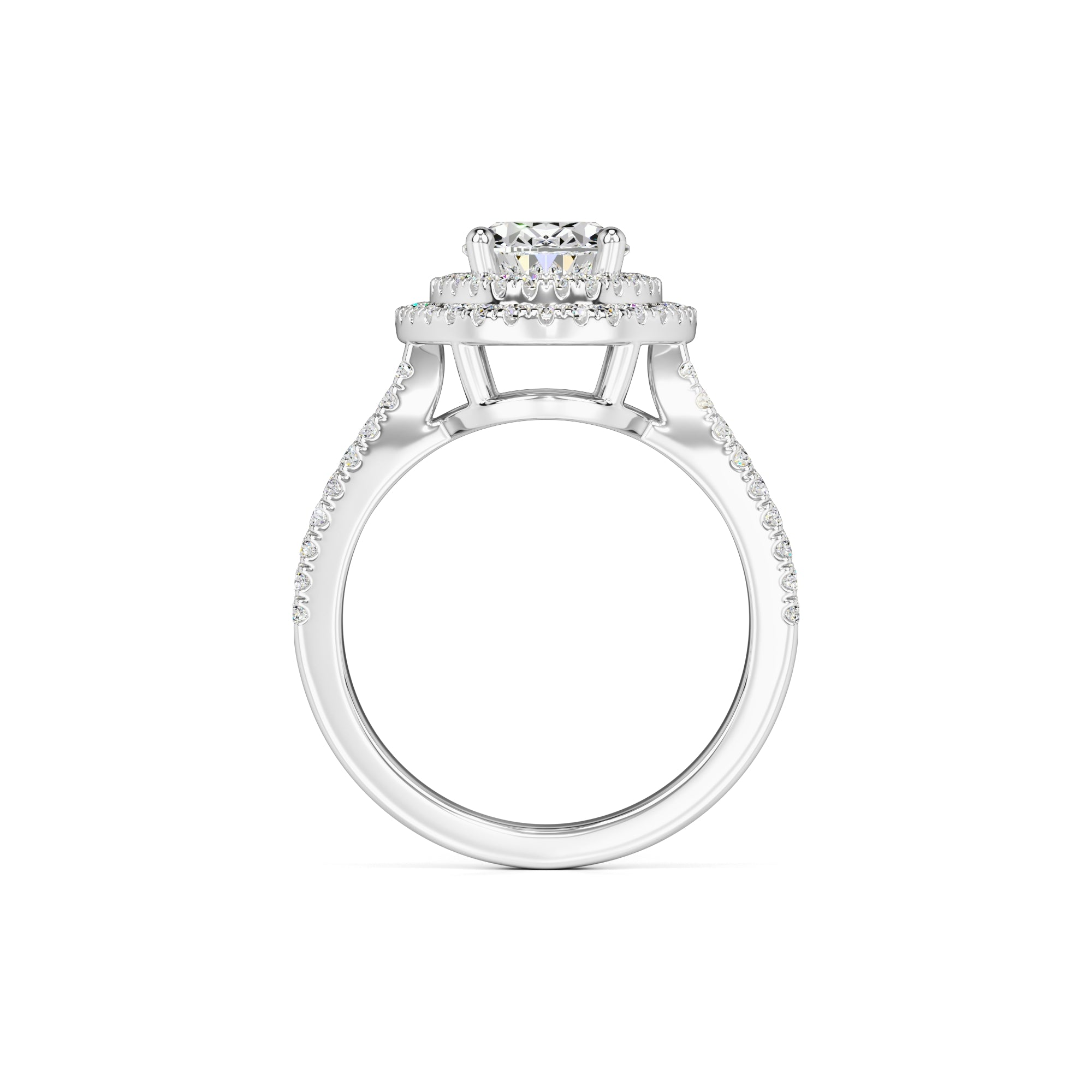 Delilah Moissanite & Lab Grown Diamond Ring | White Gold | 4