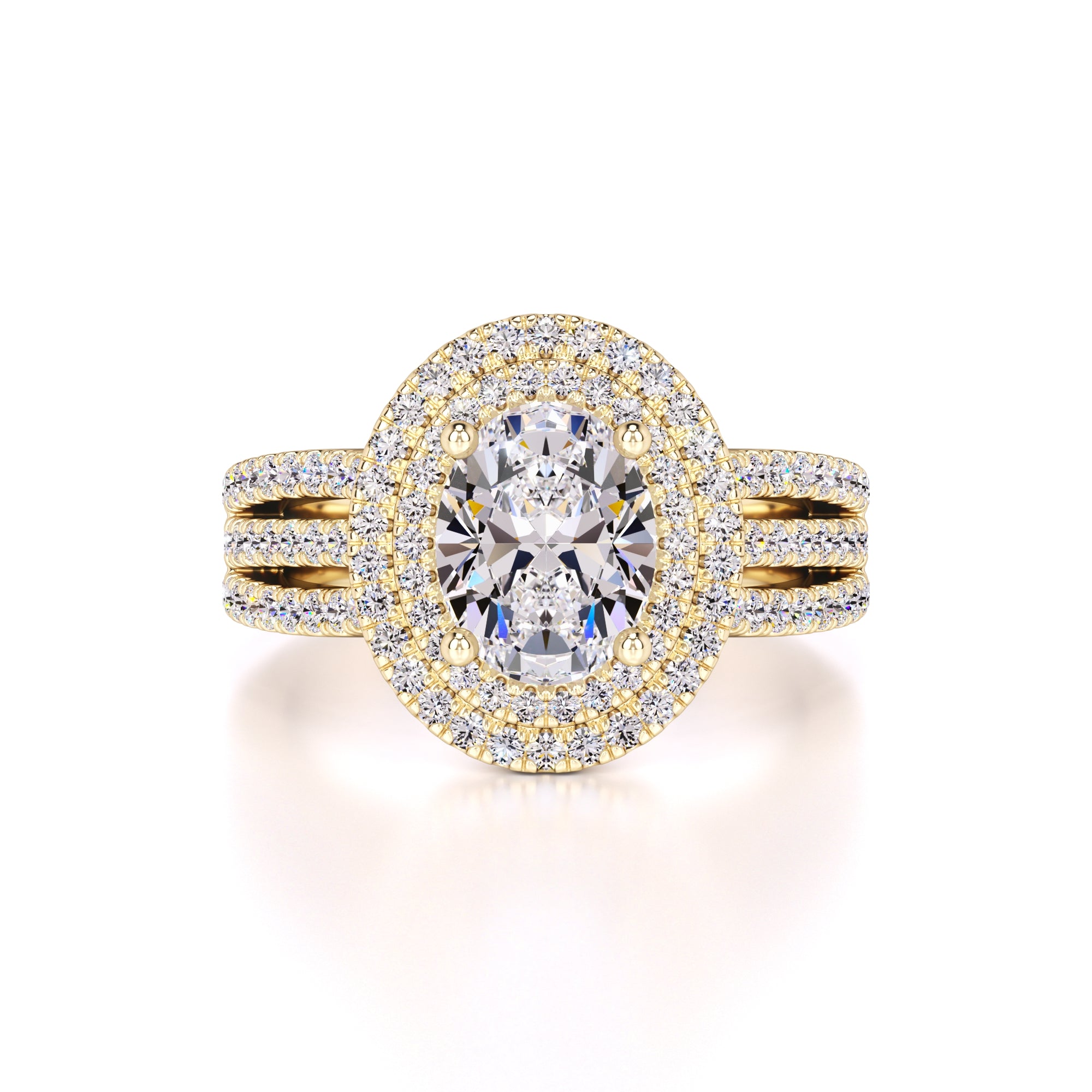 Delilah Moissanite & Lab Grown Diamond Ring | Yellow Gold | 1