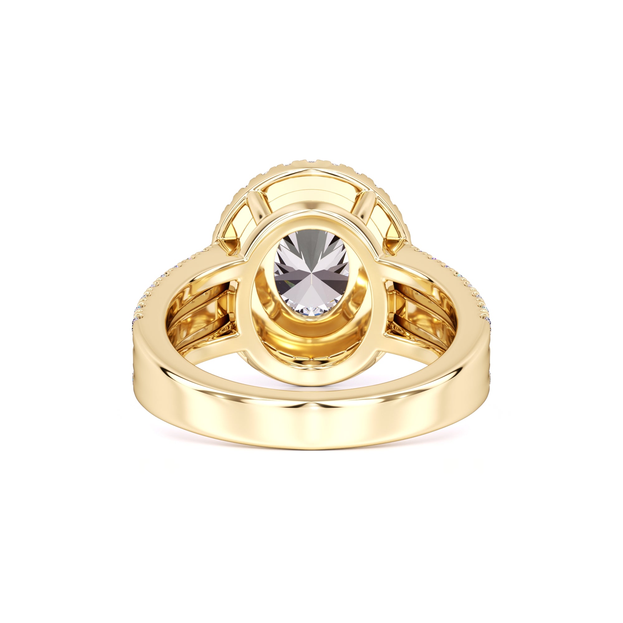 Delilah Moissanite & Lab Grown Diamond Ring | Yellow Gold | 3