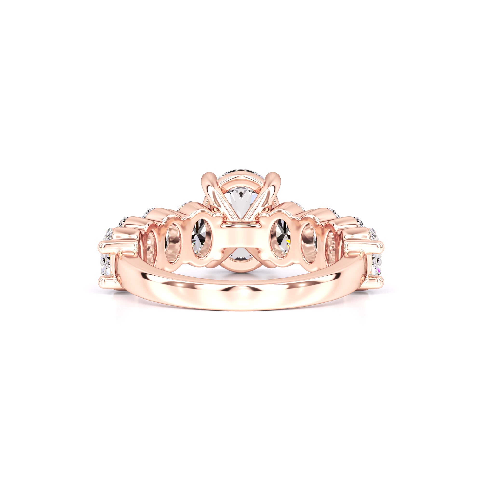 Kaitlyn Moissanite & Lab Grown Diamond Ring | Rose Gold | 3