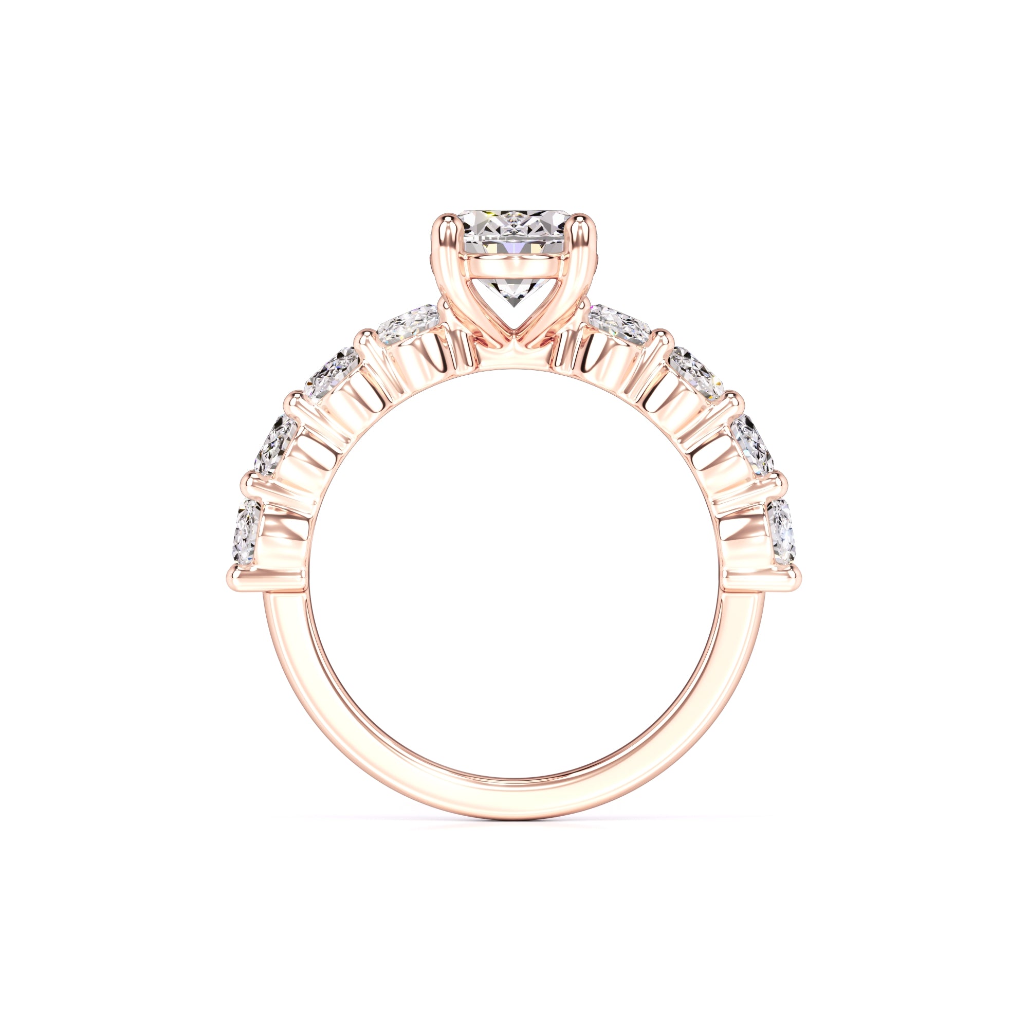 Kaitlyn Moissanite & Lab Grown Diamond Ring | Rose Gold | 4