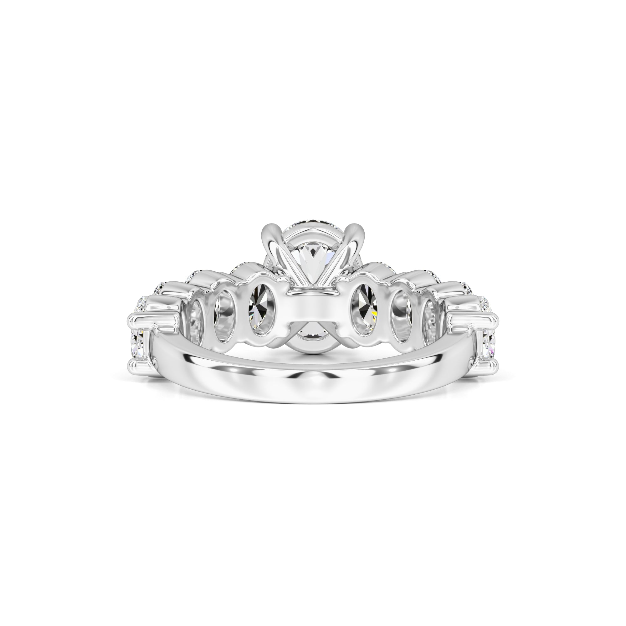 Kaitlyn Moissanite & Lab Grown Diamond Ring | White Gold | 3