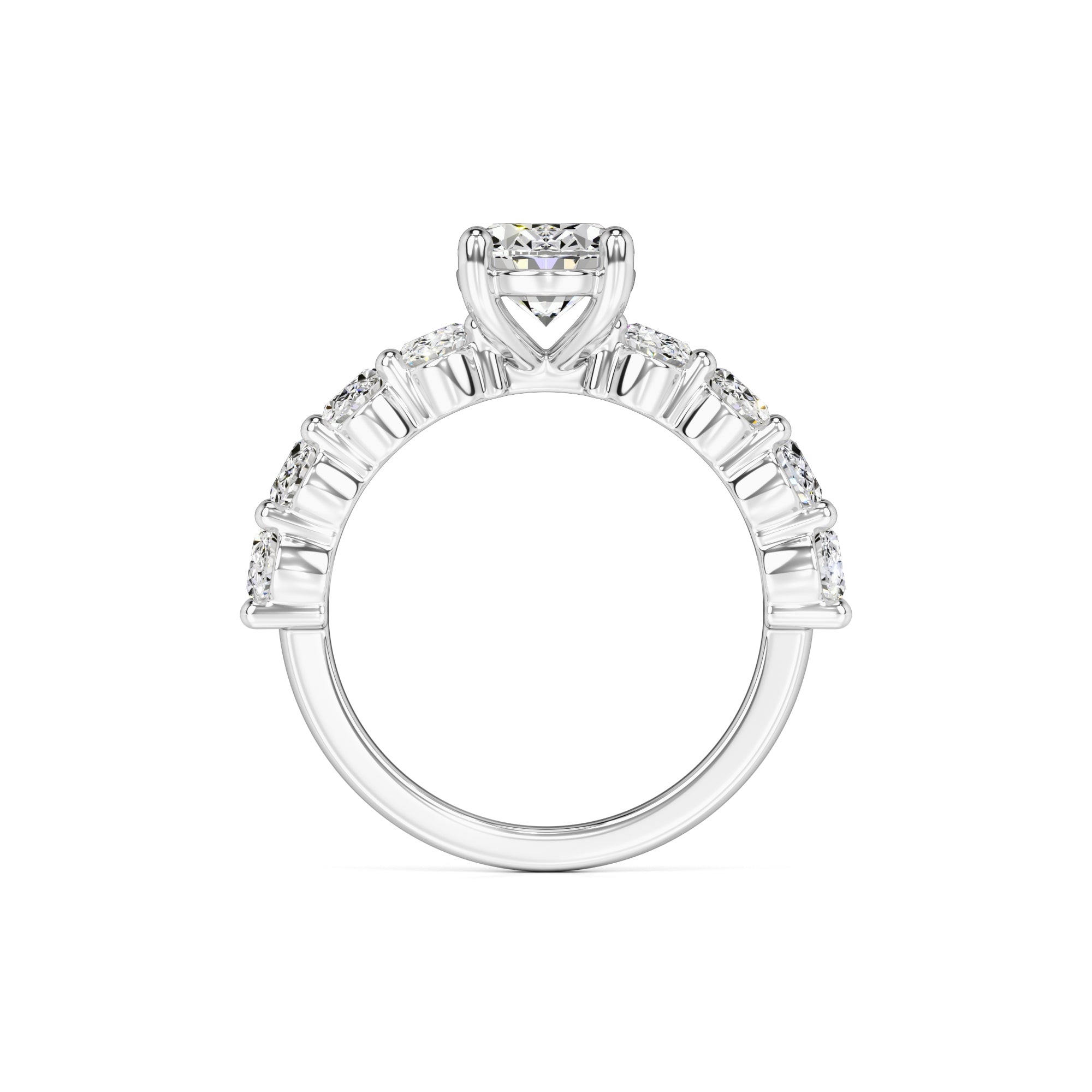 Kaitlyn Moissanite & Lab Grown Diamond Ring | White Gold | 4