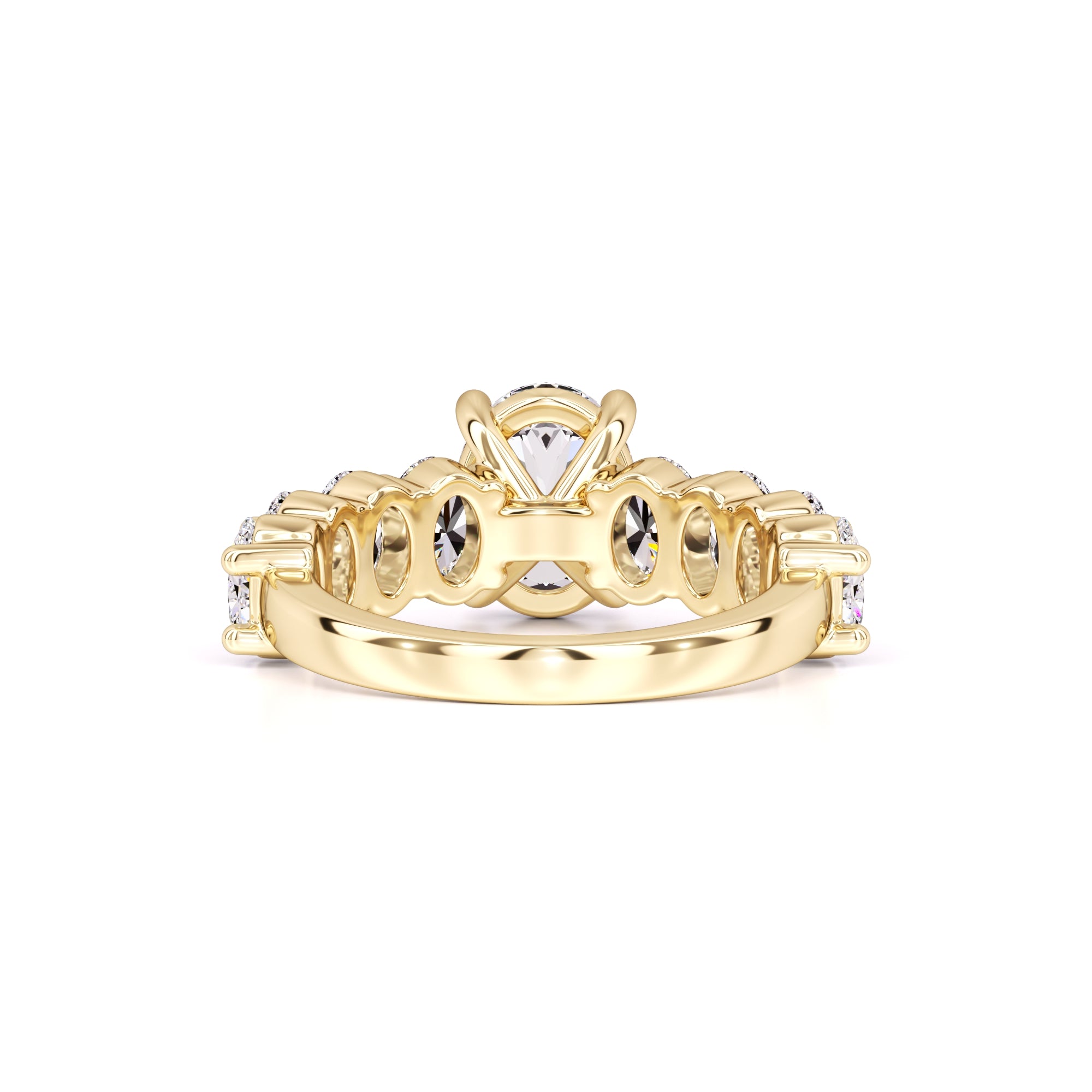 Kaitlyn Moissanite & Lab Grown Diamond Ring | Yellow Gold | 3