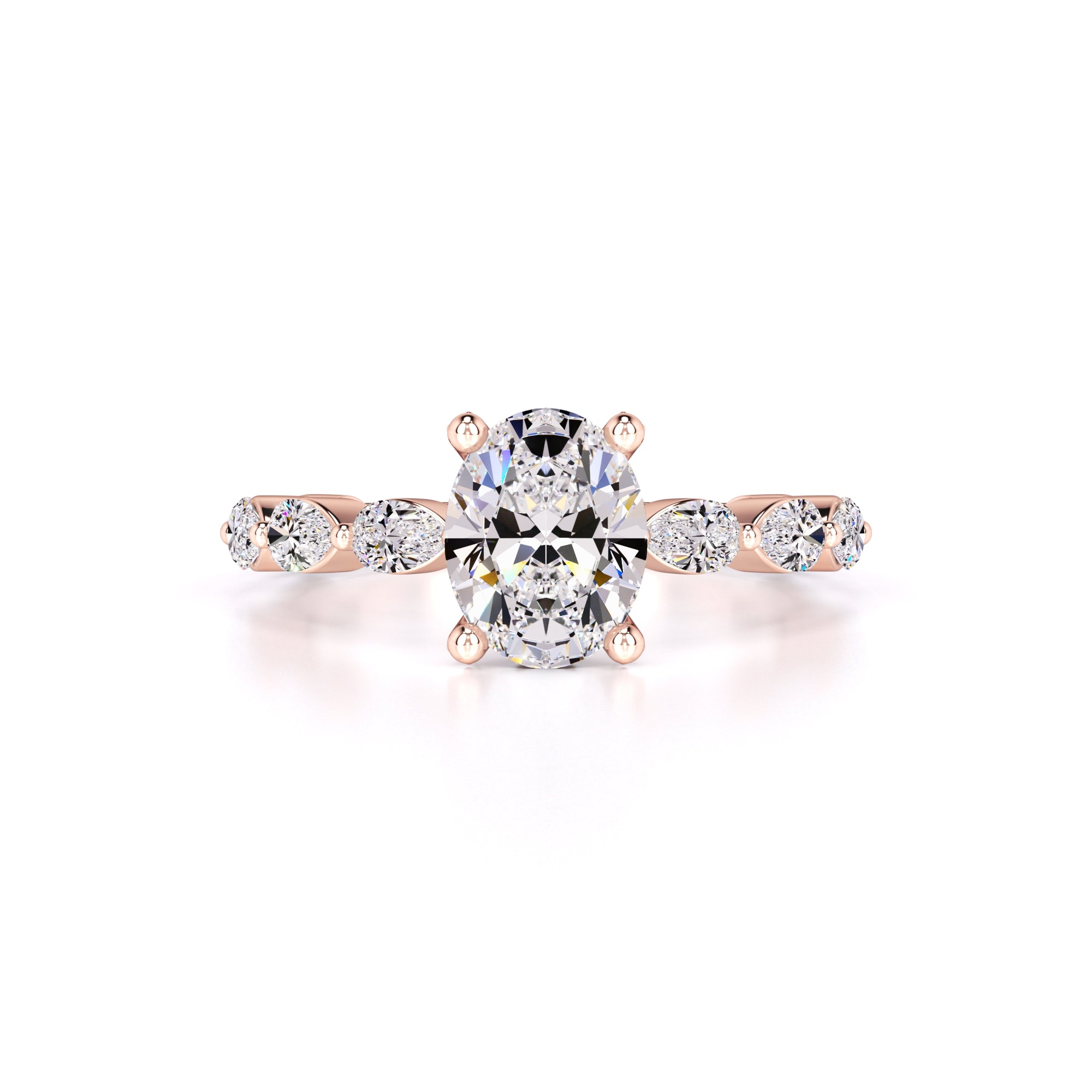 Landon Moissanite & Lab Grown Diamond Ring | Rose Gold | 1