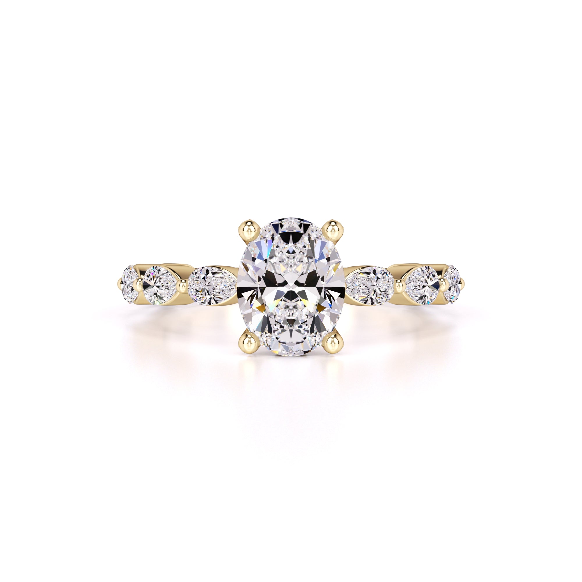 Landon Moissanite & Lab Grown Diamond Ring | Yellow Gold | 1