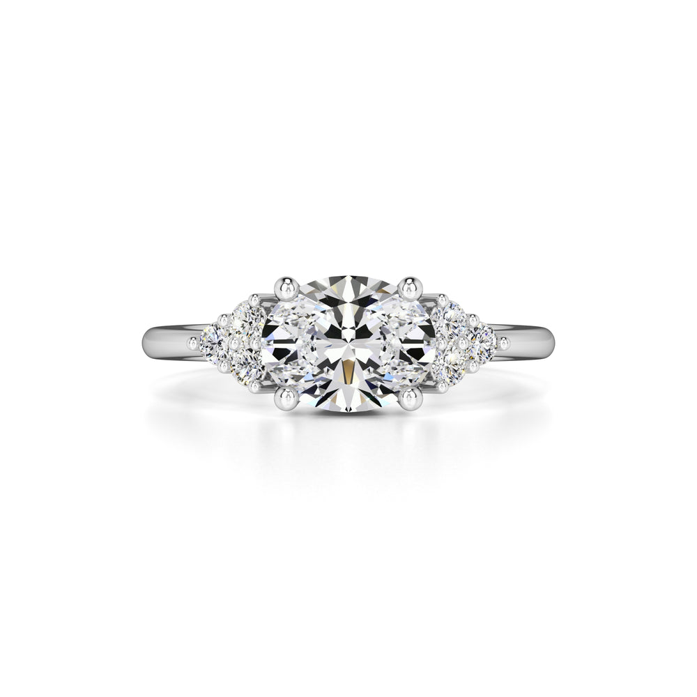Morgan Moissanite & Lab Grown Diamond Ring | White Gold | 1