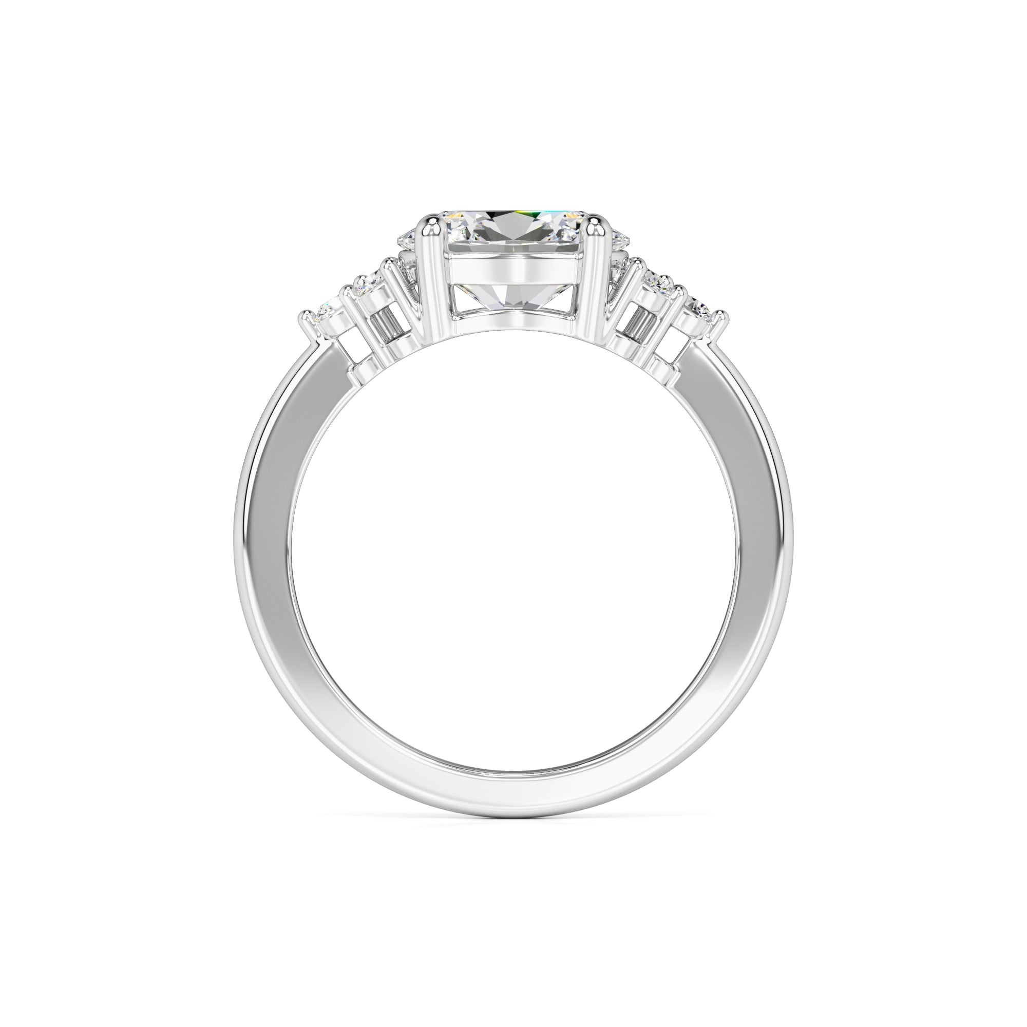 Morgan Moissanite & Lab Grown Diamond Ring | White Gold | 4