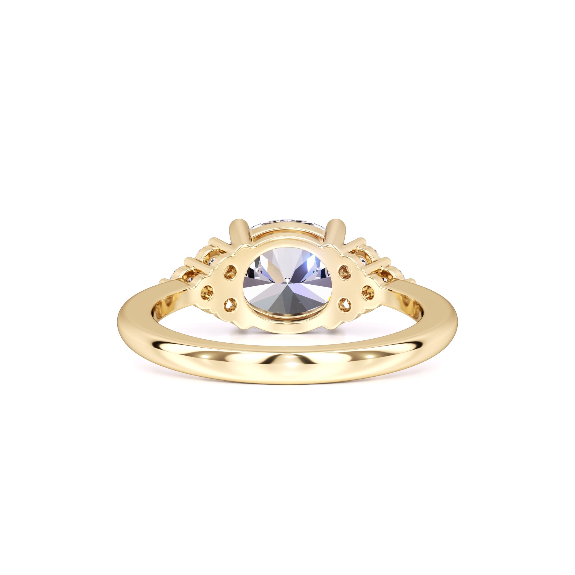 Morgan Moissanite & Lab Grown Diamond Ring | Yellow Gold | 3