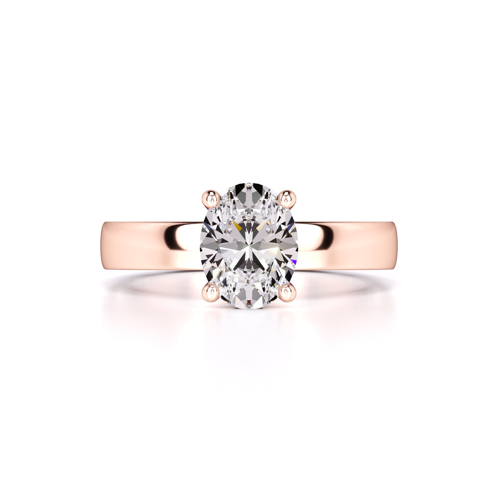 Molly Moissanite & Lab Grown Diamond Ring | Rose Gold | 1