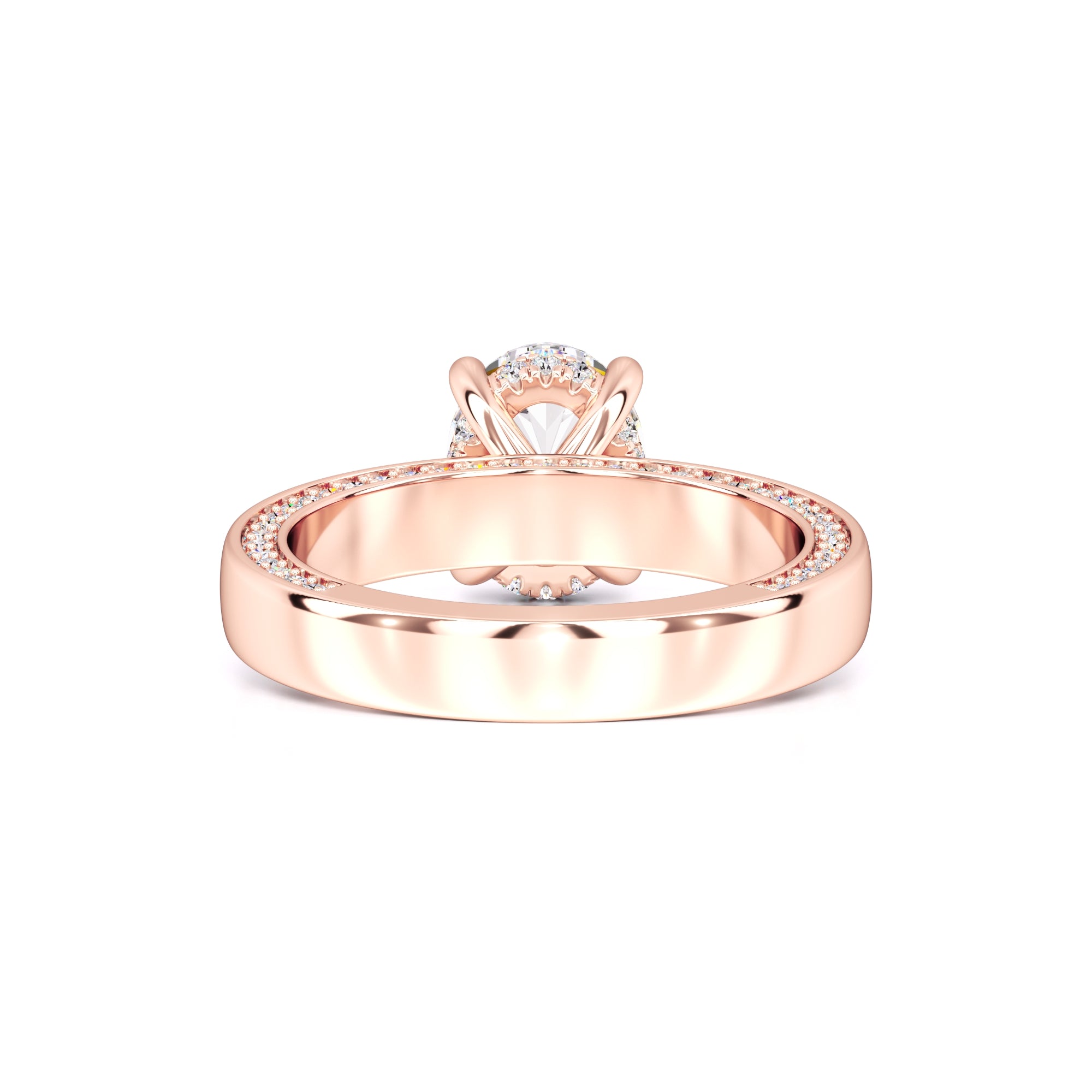 Molly Moissanite & Lab Grown Diamond Ring | Rose Gold | 3