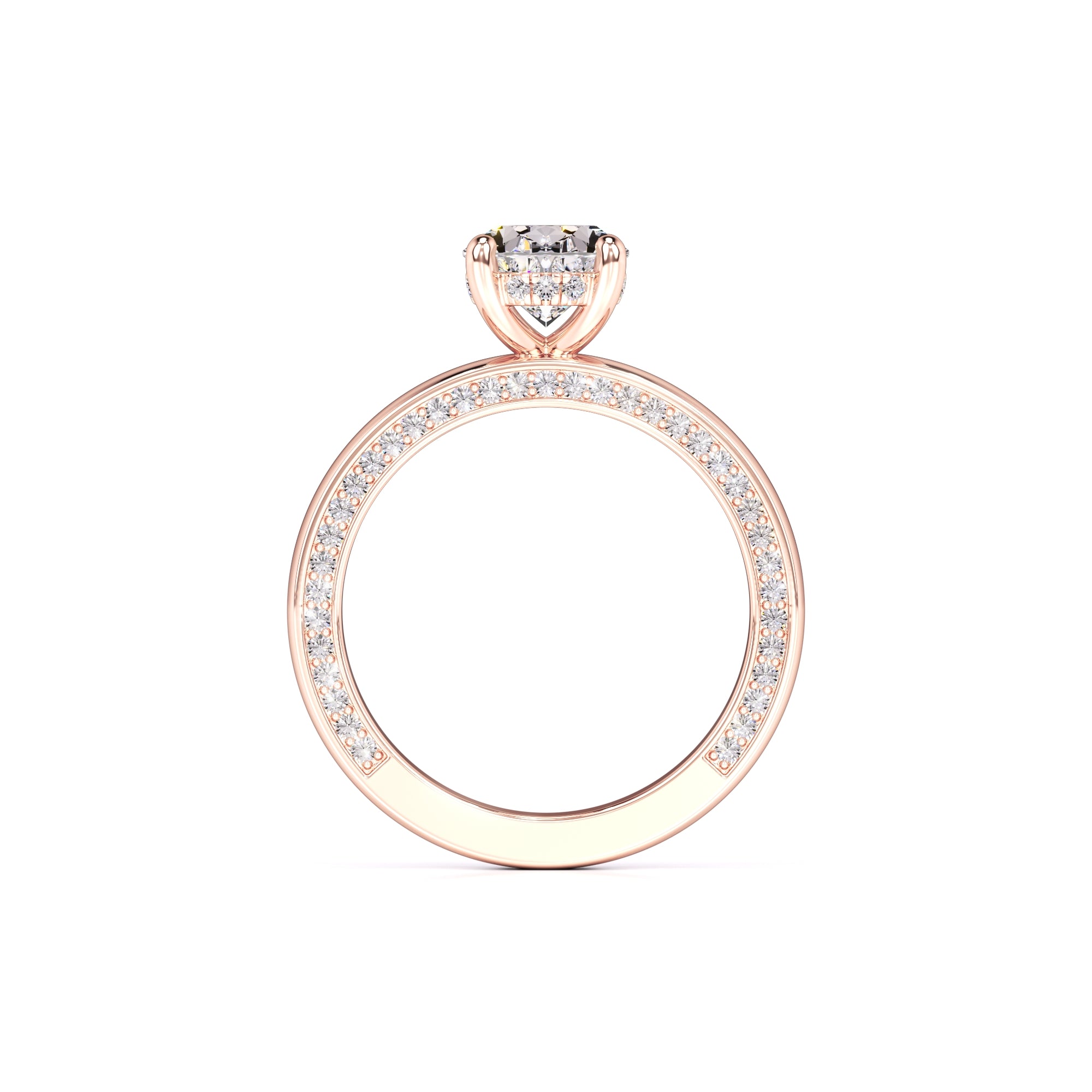 Molly Moissanite & Lab Grown Diamond Ring | Rose Gold | 4