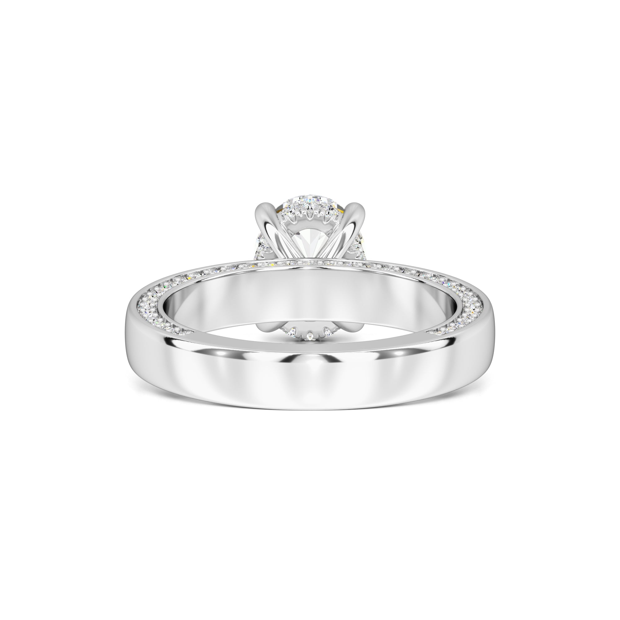 Molly Moissanite & Lab Grown Diamond Ring | White Gold | 3