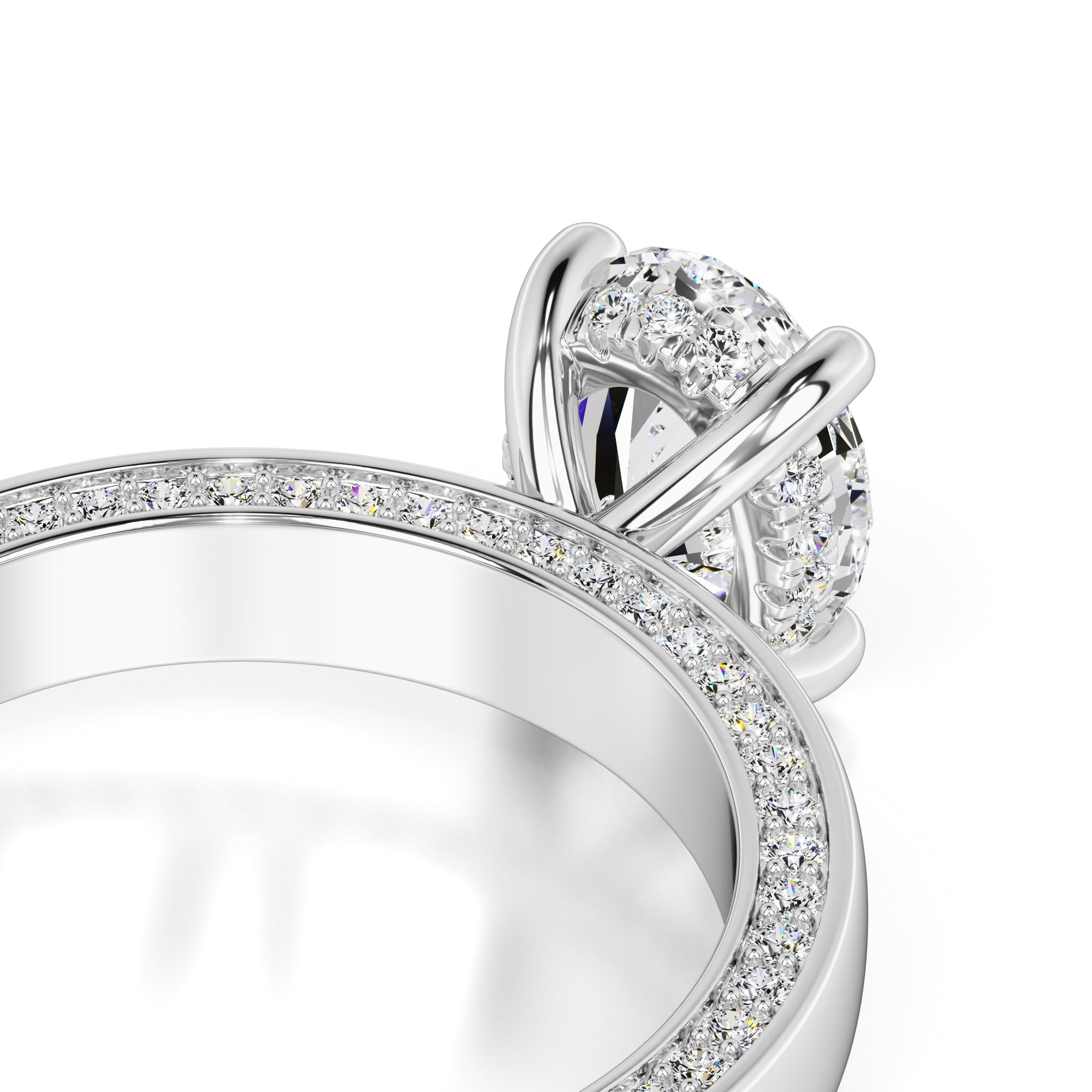 Molly Moissanite & Lab Grown Diamond Ring | White Gold | 2