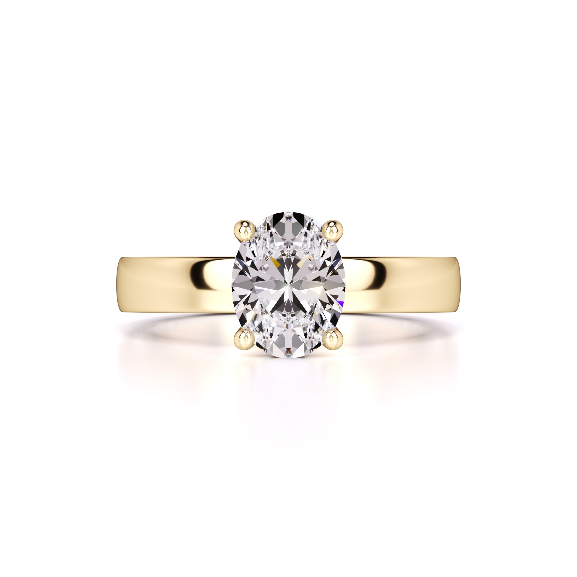 Molly Moissanite & Lab Grown Diamond Ring | Yellow Gold | 1