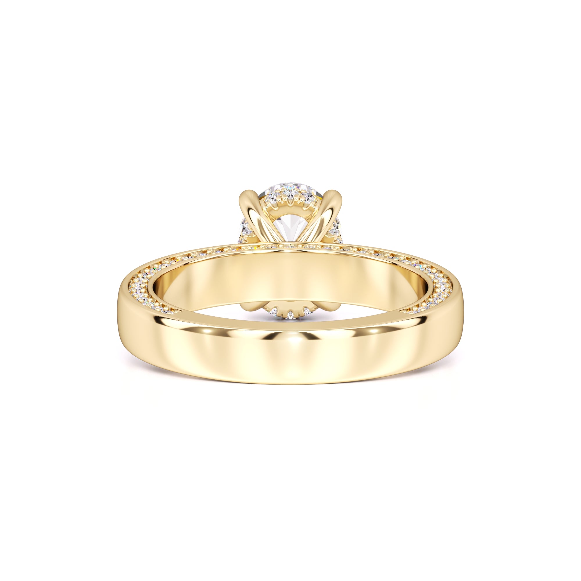 Molly Moissanite & Lab Grown Diamond Ring | Yellow Gold | 3