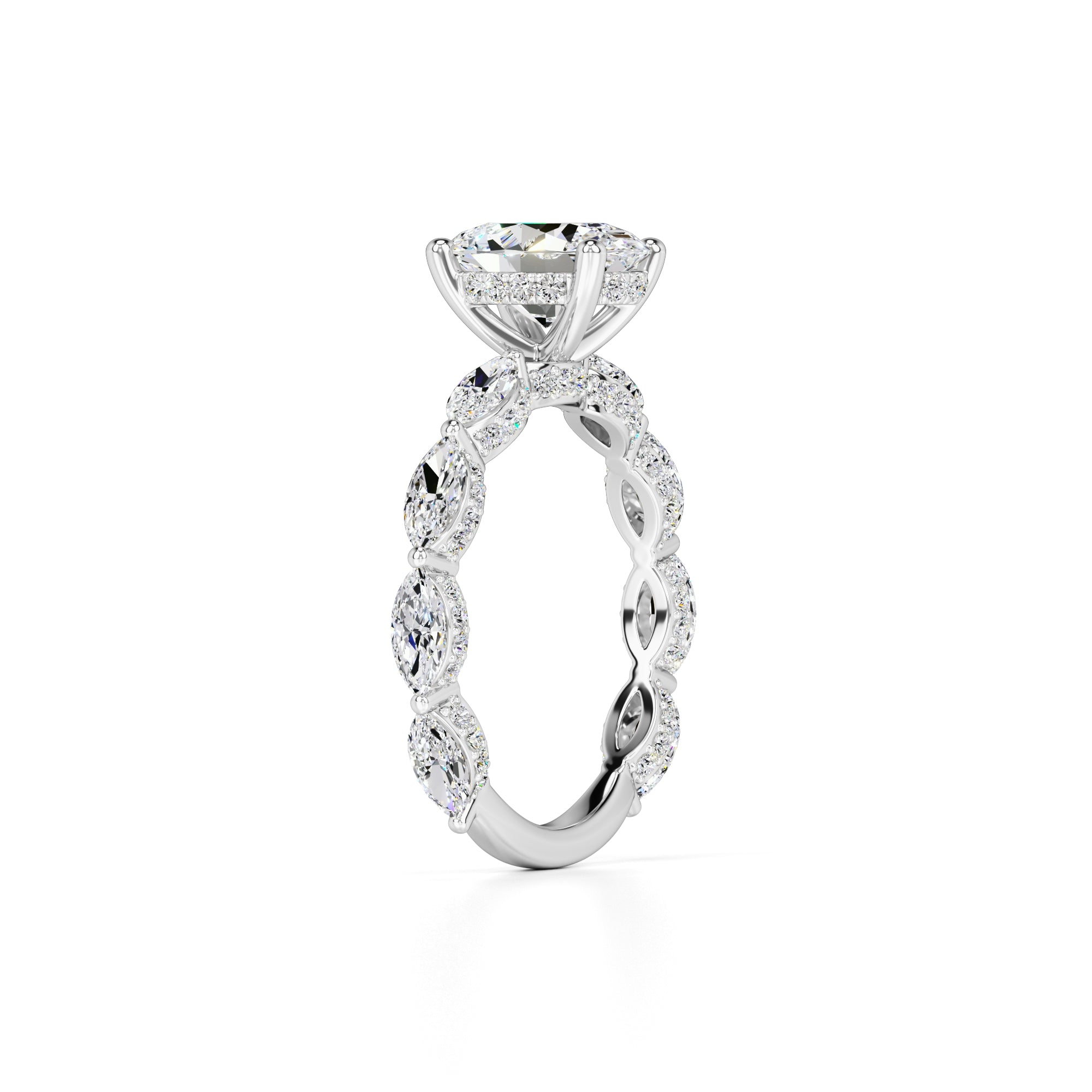 Anastasia Lab Grown Diamond Ring | White Gold | 3