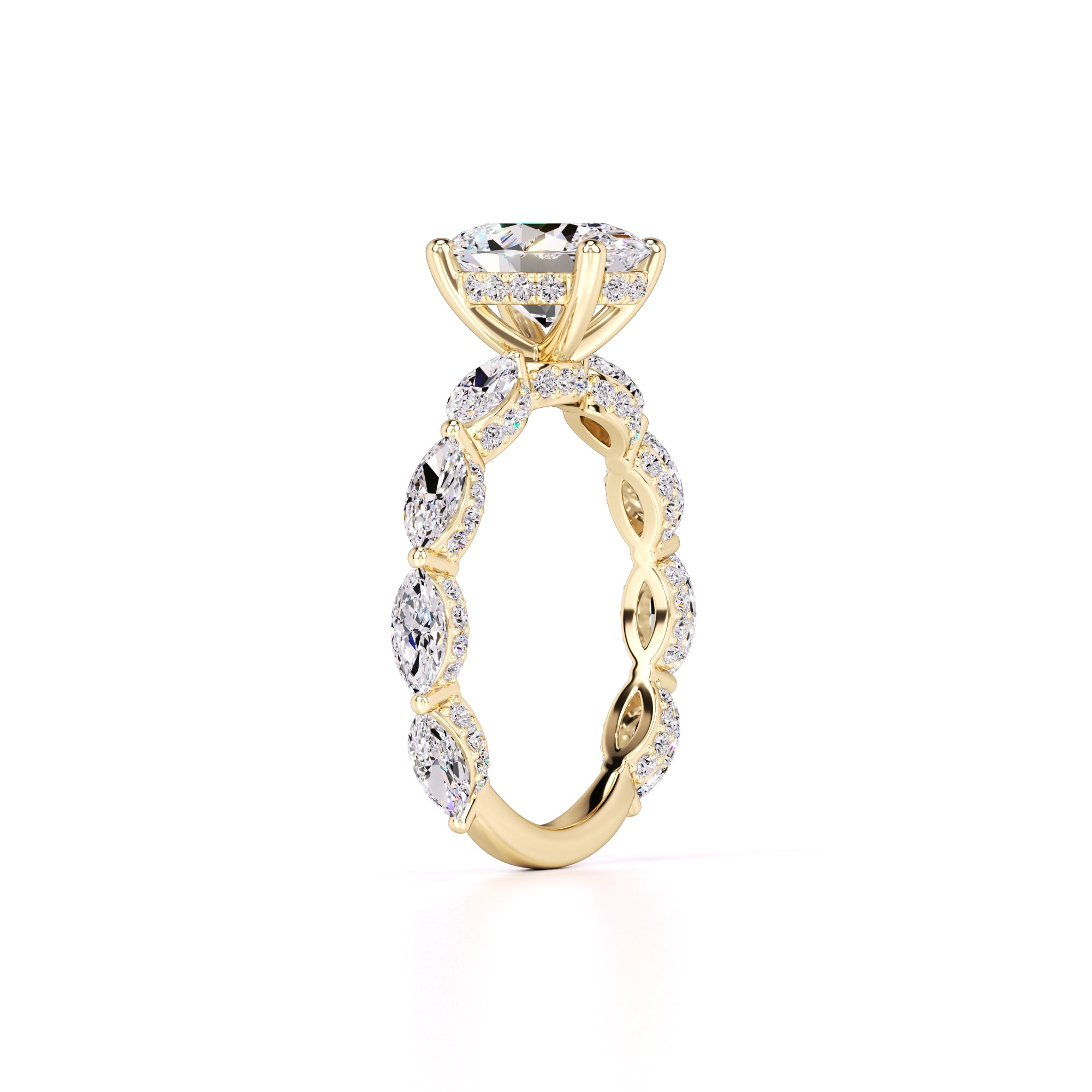 Anastasia Lab Grown Diamond Ring | Yellow Gold | 3
