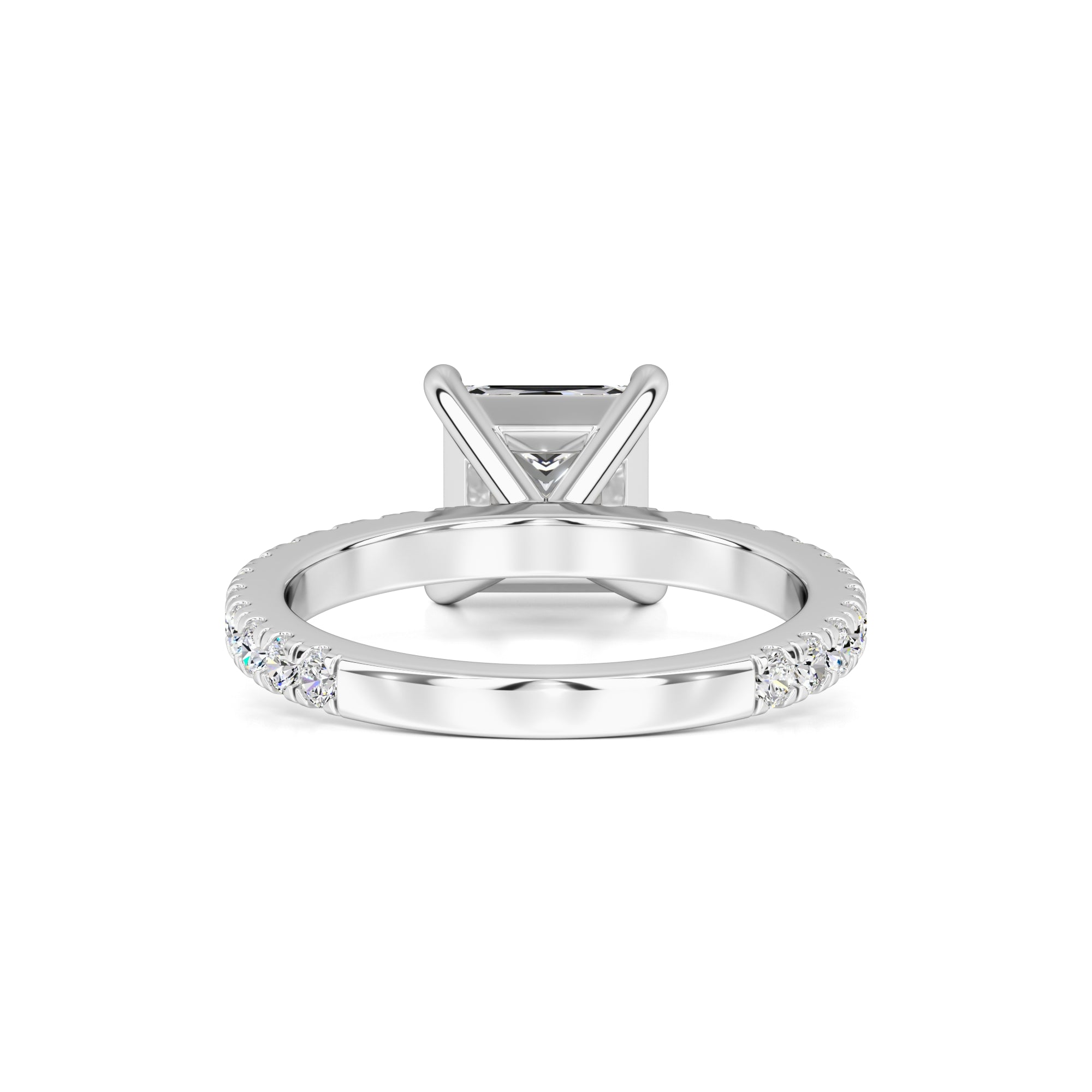 Vivian Moissanite & Lab Grown Diamond Ring | White Gold | 3