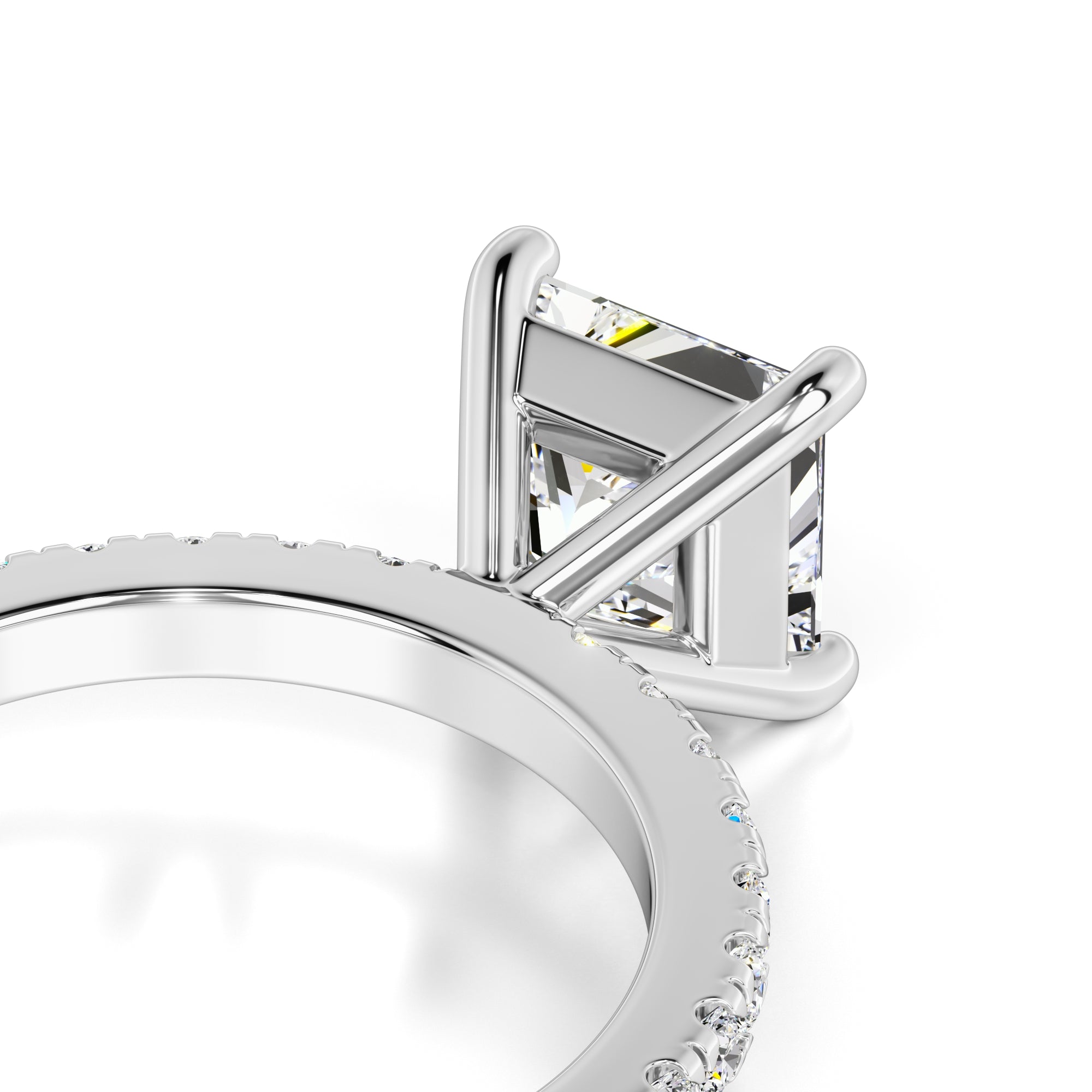 Vivian Moissanite & Lab Grown Diamond Ring | White Gold | 2