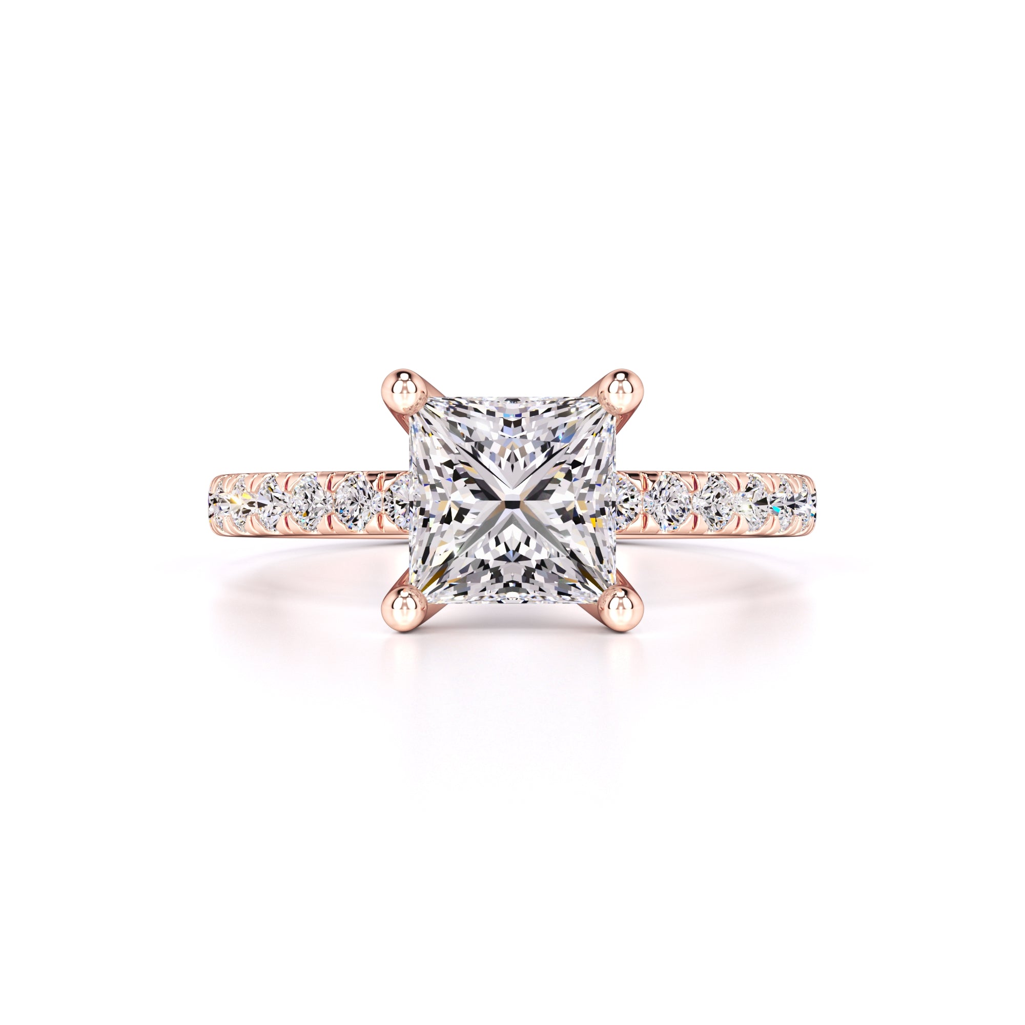 Kamila Moissanite & Lab Grown Diamond Ring | Rose Gold | 1