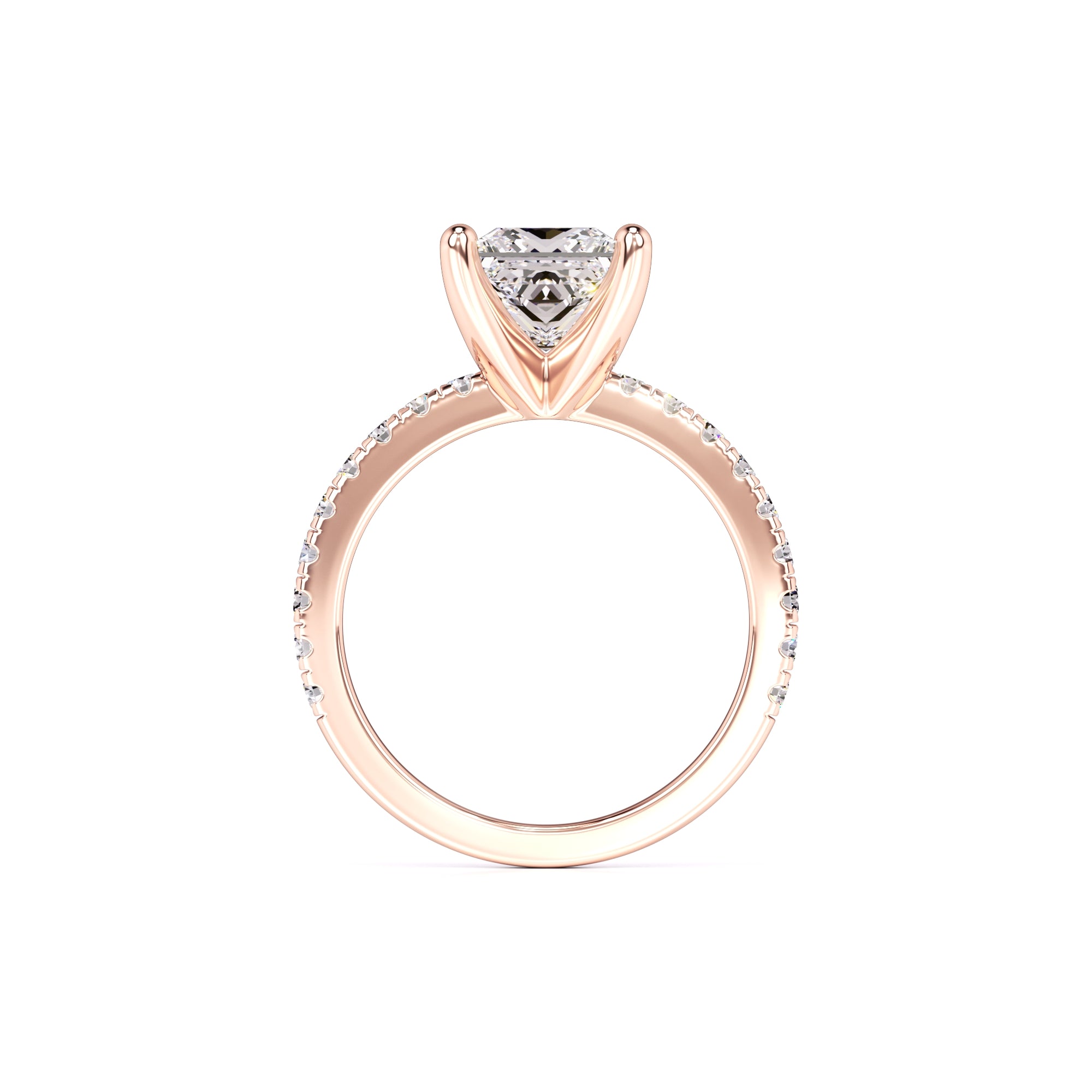 Kamila Moissanite & Lab Grown Diamond Ring | Rose Gold | 4