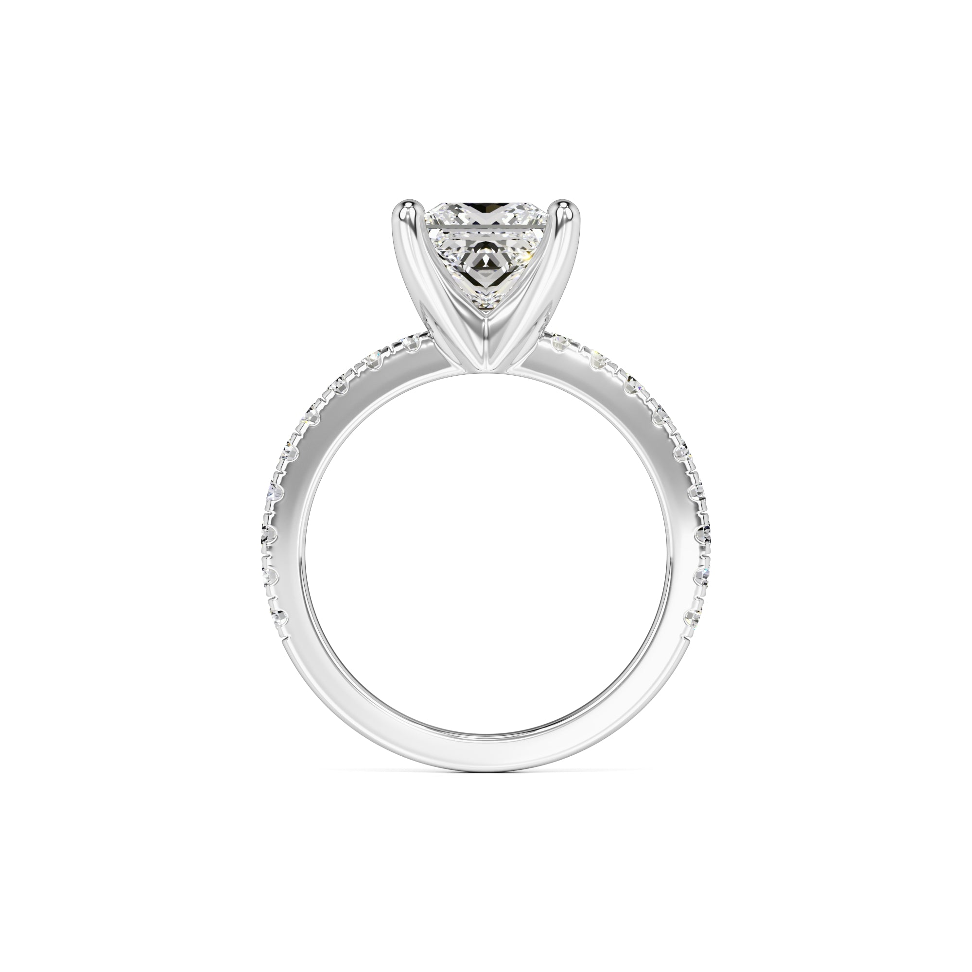 Kamila Moissanite & Lab Grown Diamond Ring | White Gold | 4