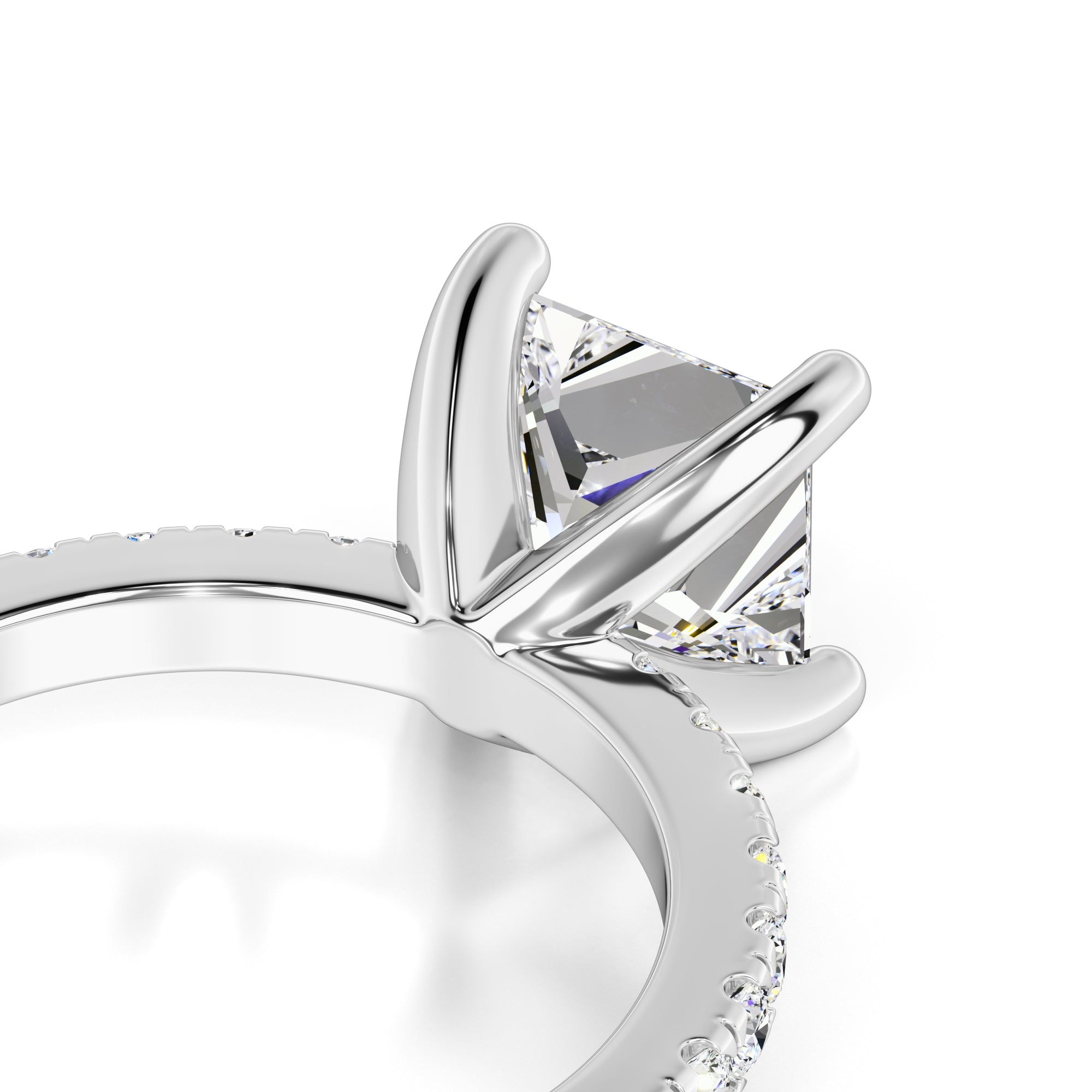 Kamila Moissanite & Lab Grown Diamond Ring | White Gold | 2