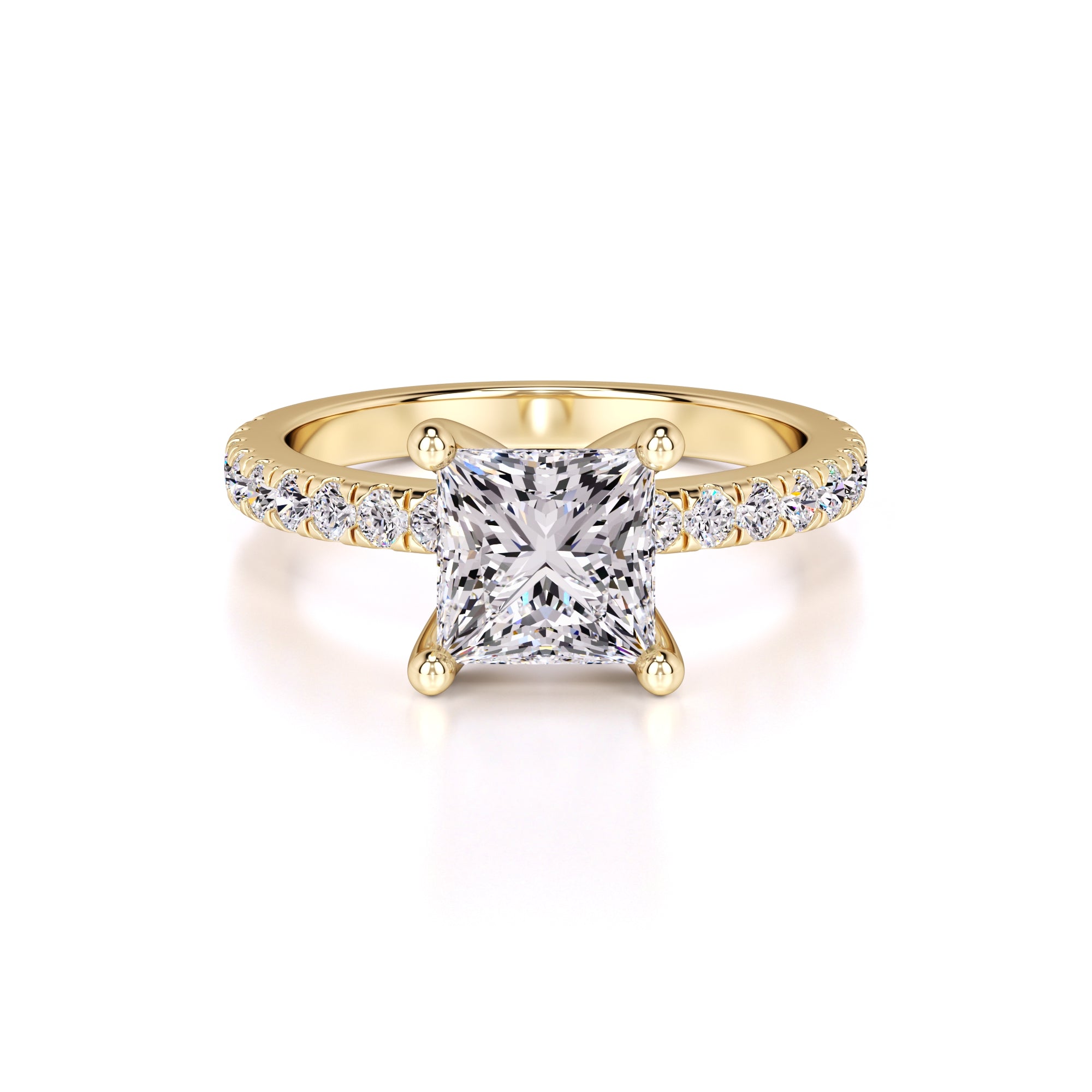 Kamila Lab Grown Diamond Ring | Yellow Gold | 1