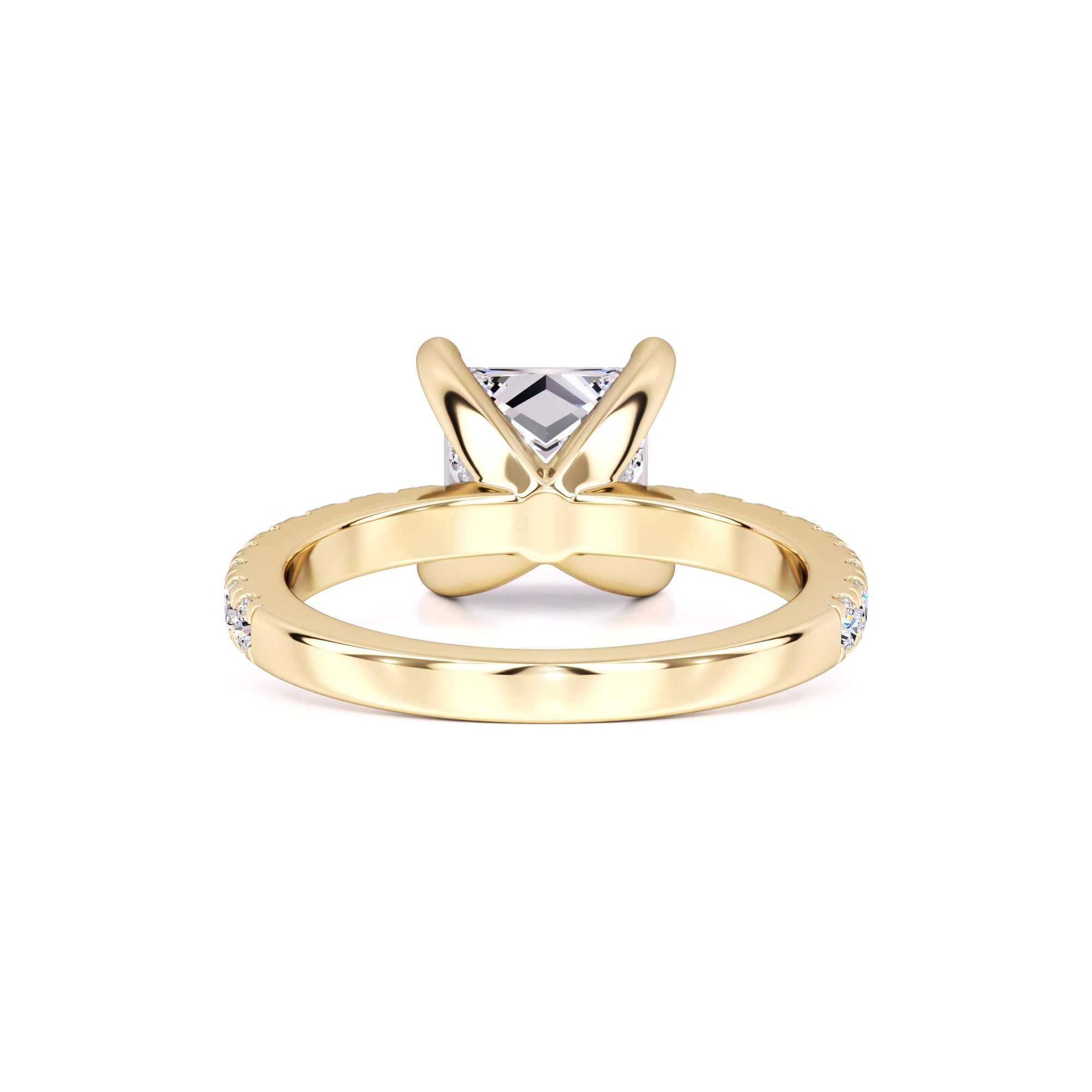Kamila Moissanite & Lab Grown Diamond Ring | Yellow Gold | 3