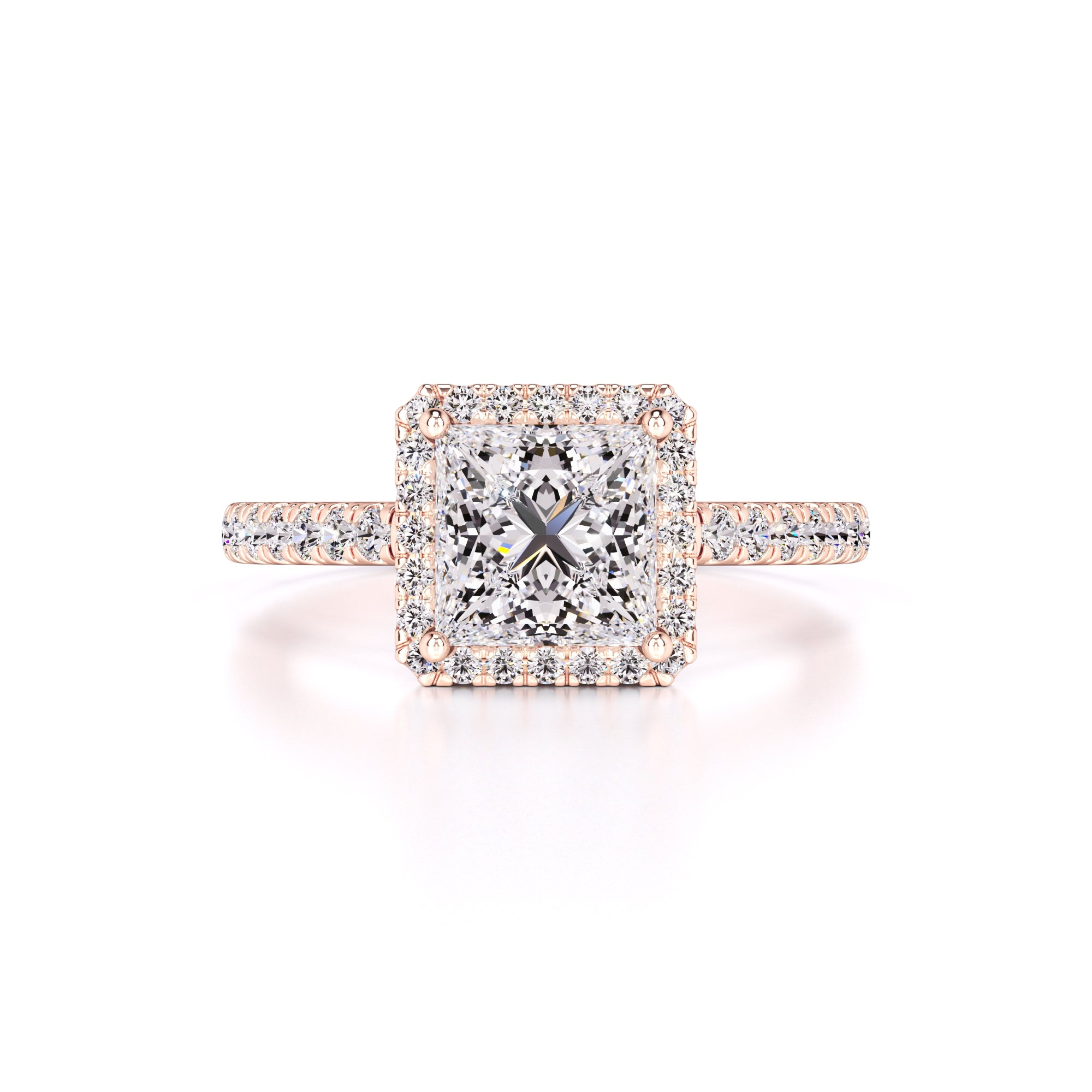 Emerson Moissanite & Lab Grown Diamond Ring | Rose Gold | 1