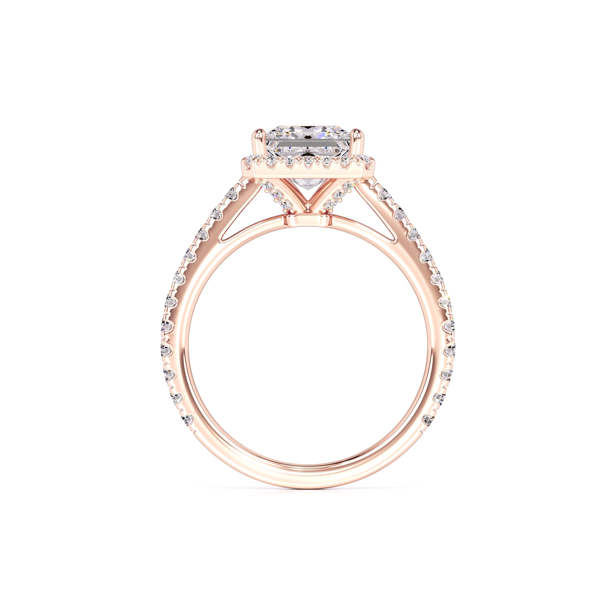 Emerson Moissanite & Lab Grown Diamond Ring | Rose Gold | 4
