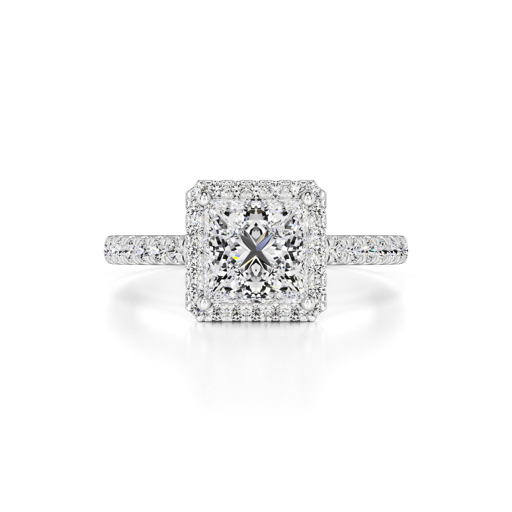 Emerson Moissanite & Lab Grown Diamond Ring | White Gold | 1