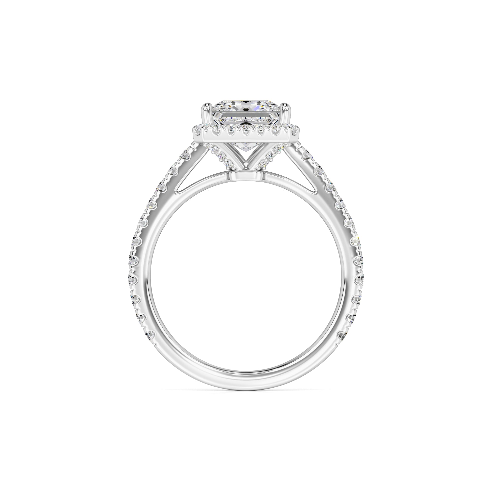 Emerson Moissanite & Lab Grown Diamond Ring | White Gold | 4