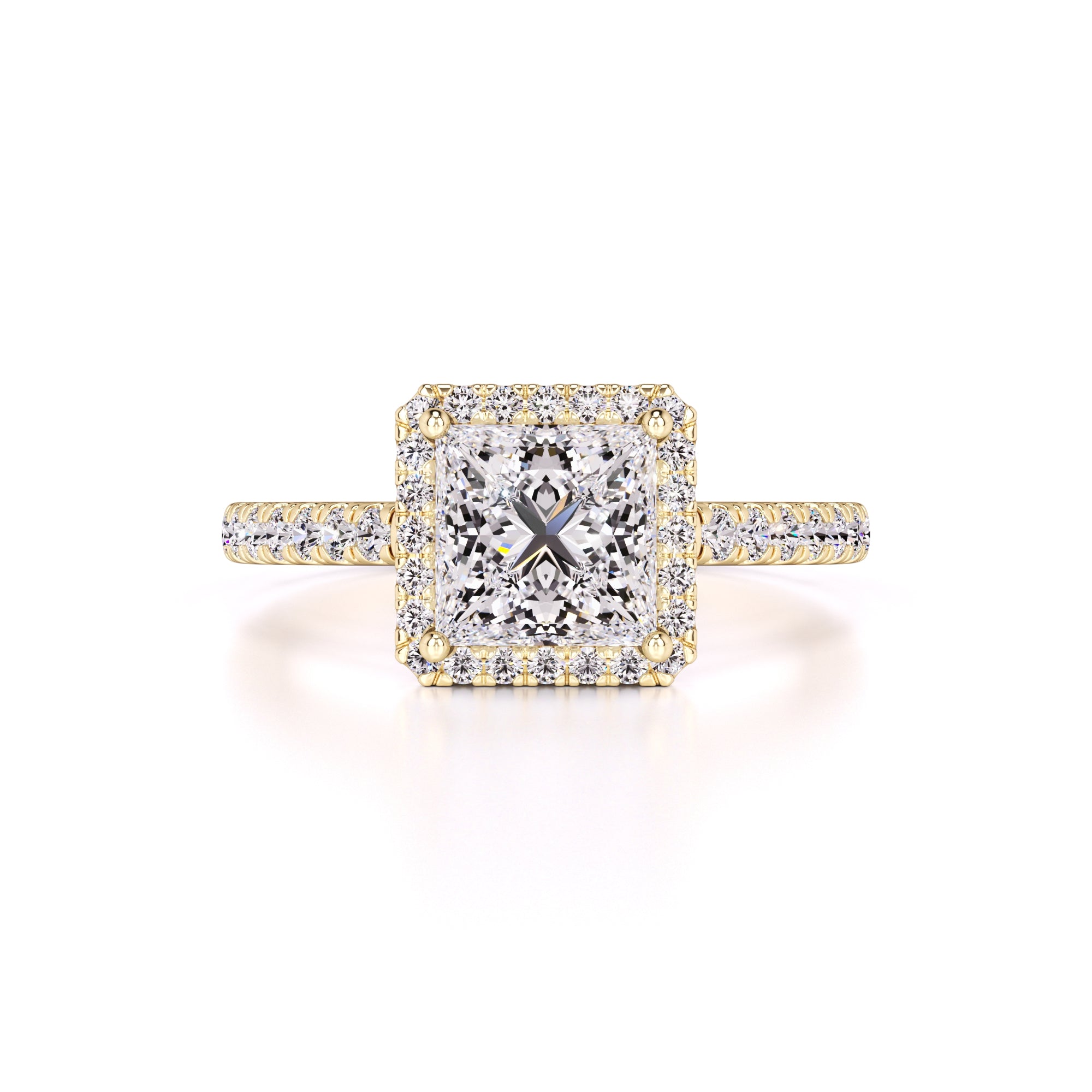 Emerson Moissanite & Lab Grown Diamond Ring | Yellow Gold | 1